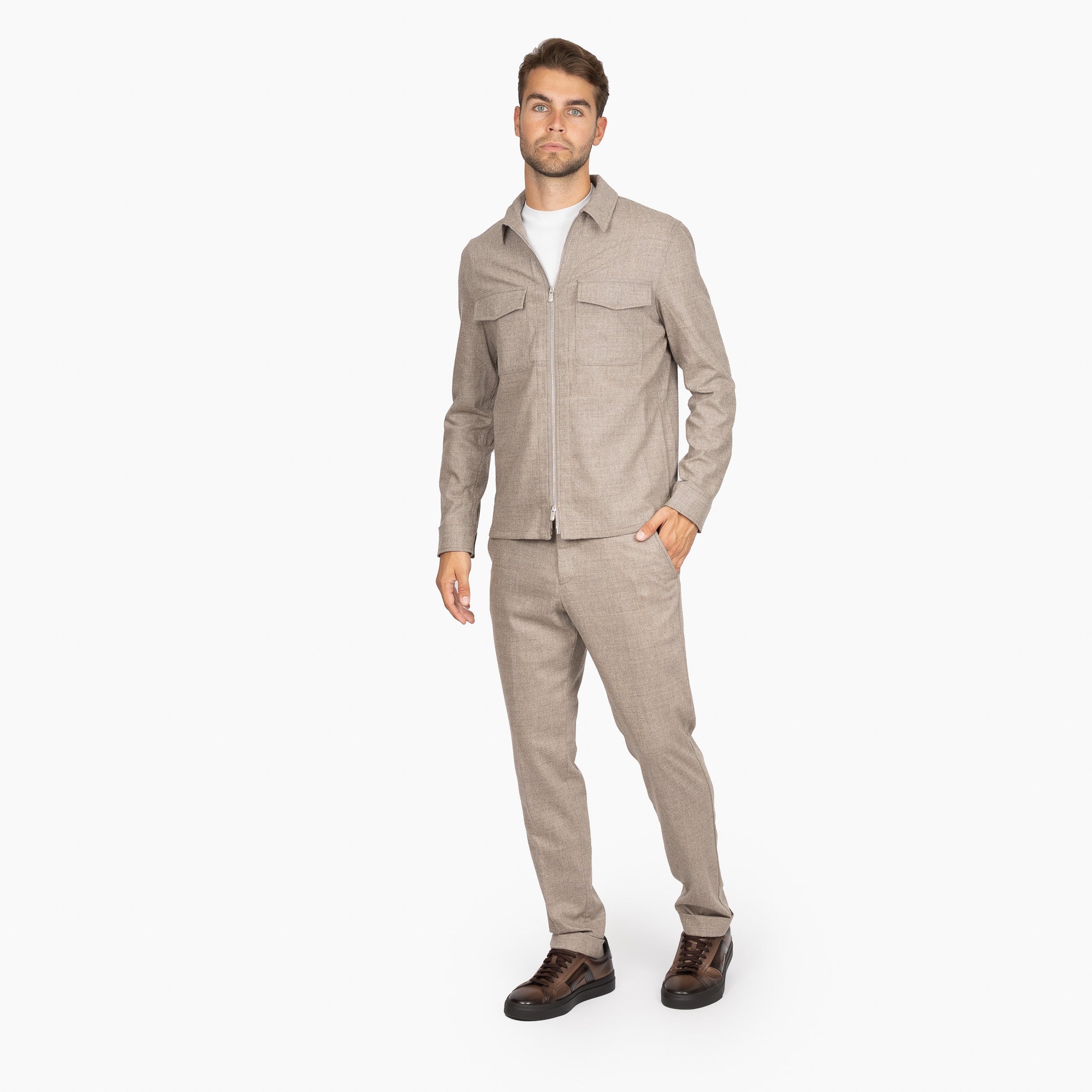 Marco Pescarolo Overshirt Beige | Urus