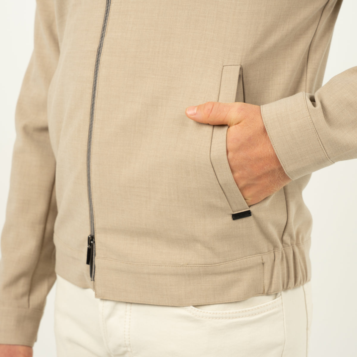 SEVEN DIALS Overshirt met Rits Beige | Medan