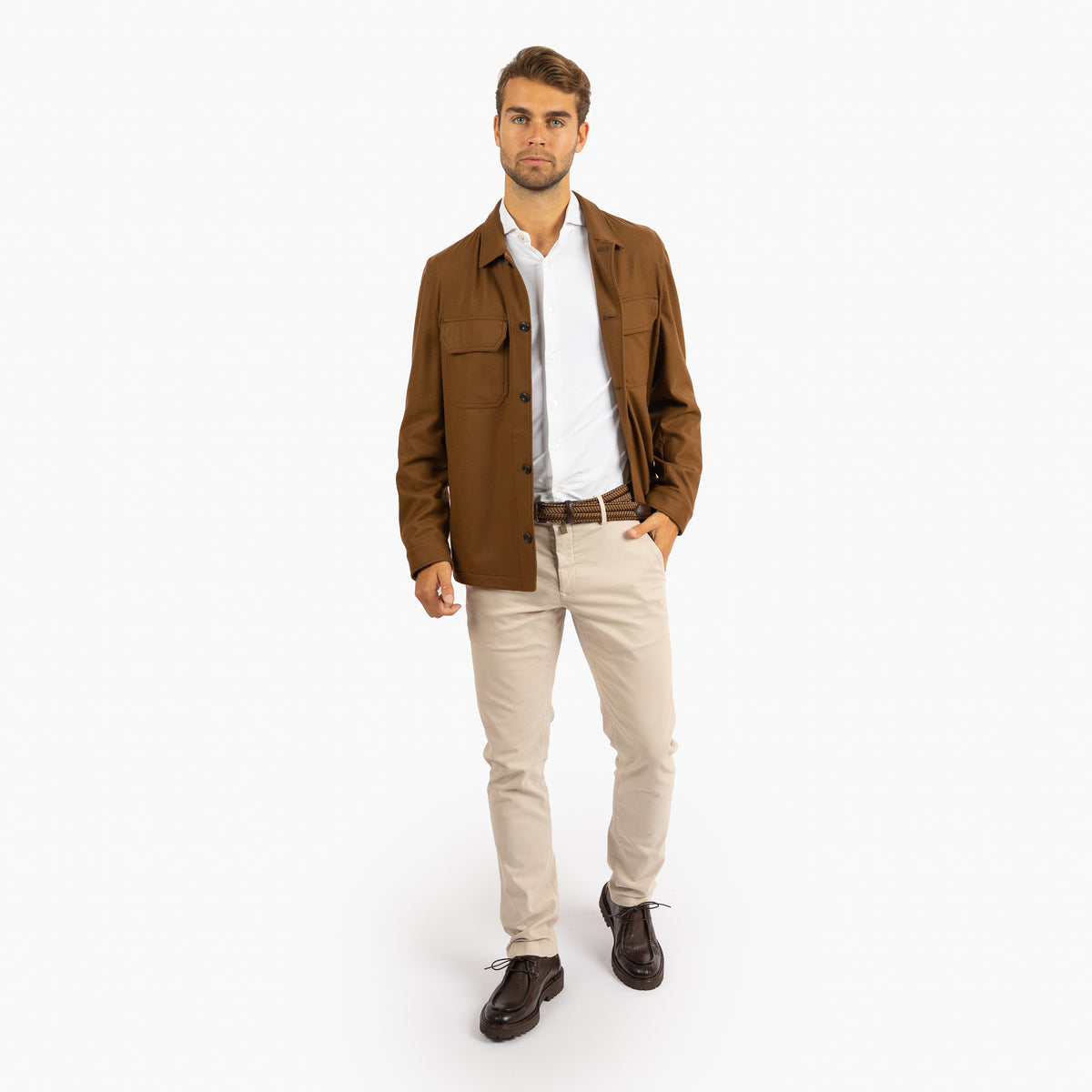 L.B.M. 1911 Overshirt Camel | Wool-Mix