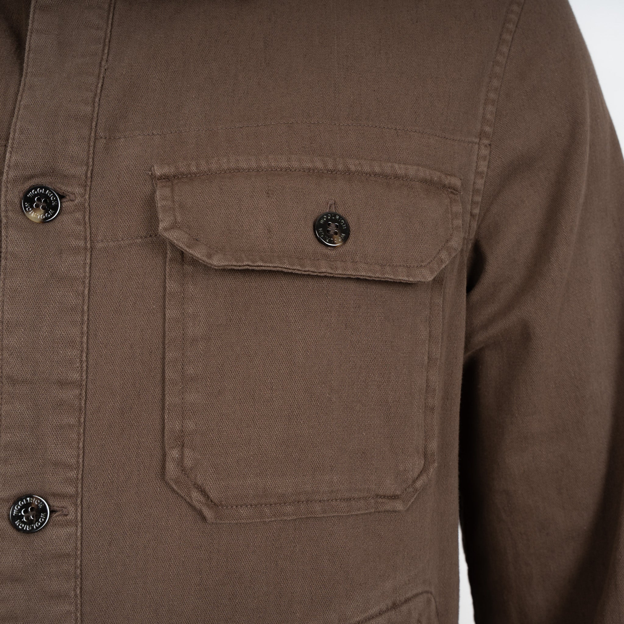 Woolrich Overshirt Bruin | Linnen Safari