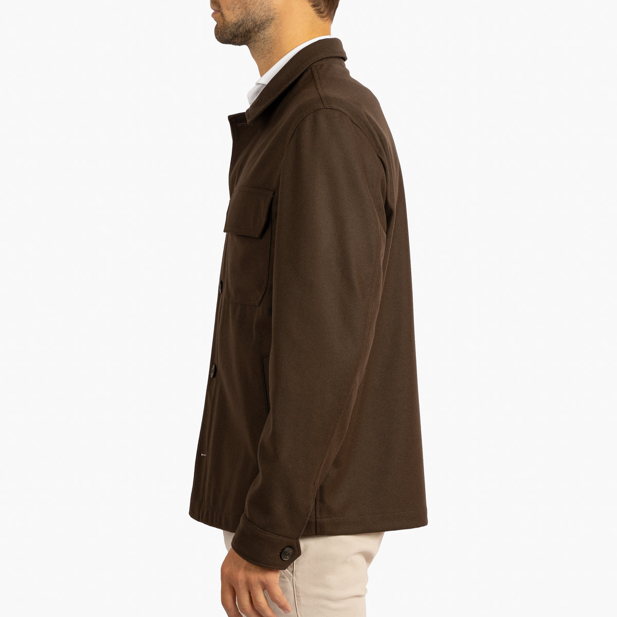 L.B.M. 1911 Overshirt Bruin | Wool-Mix