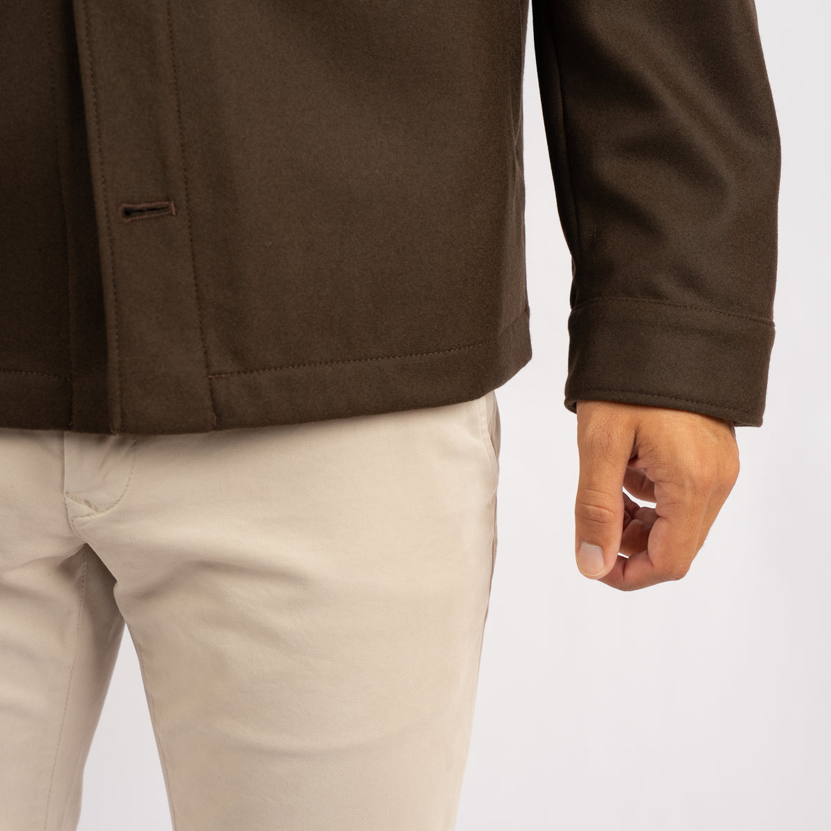 L.B.M. 1911 Overshirt Bruin | Wool-Mix