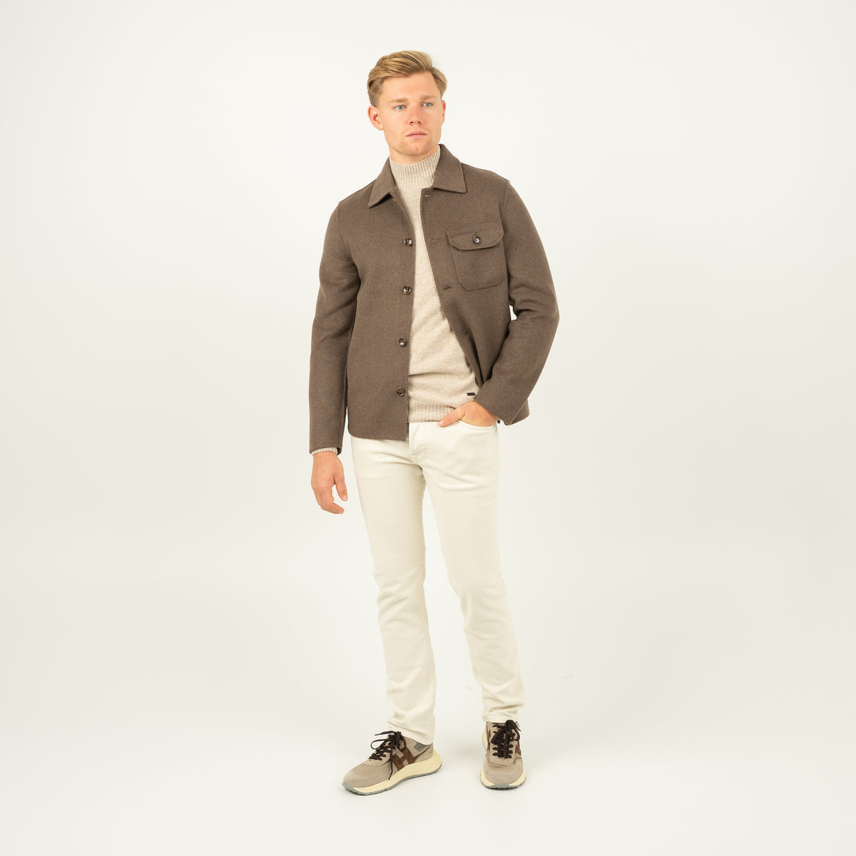 SEVEN DIALS Overshirt Taupe | London