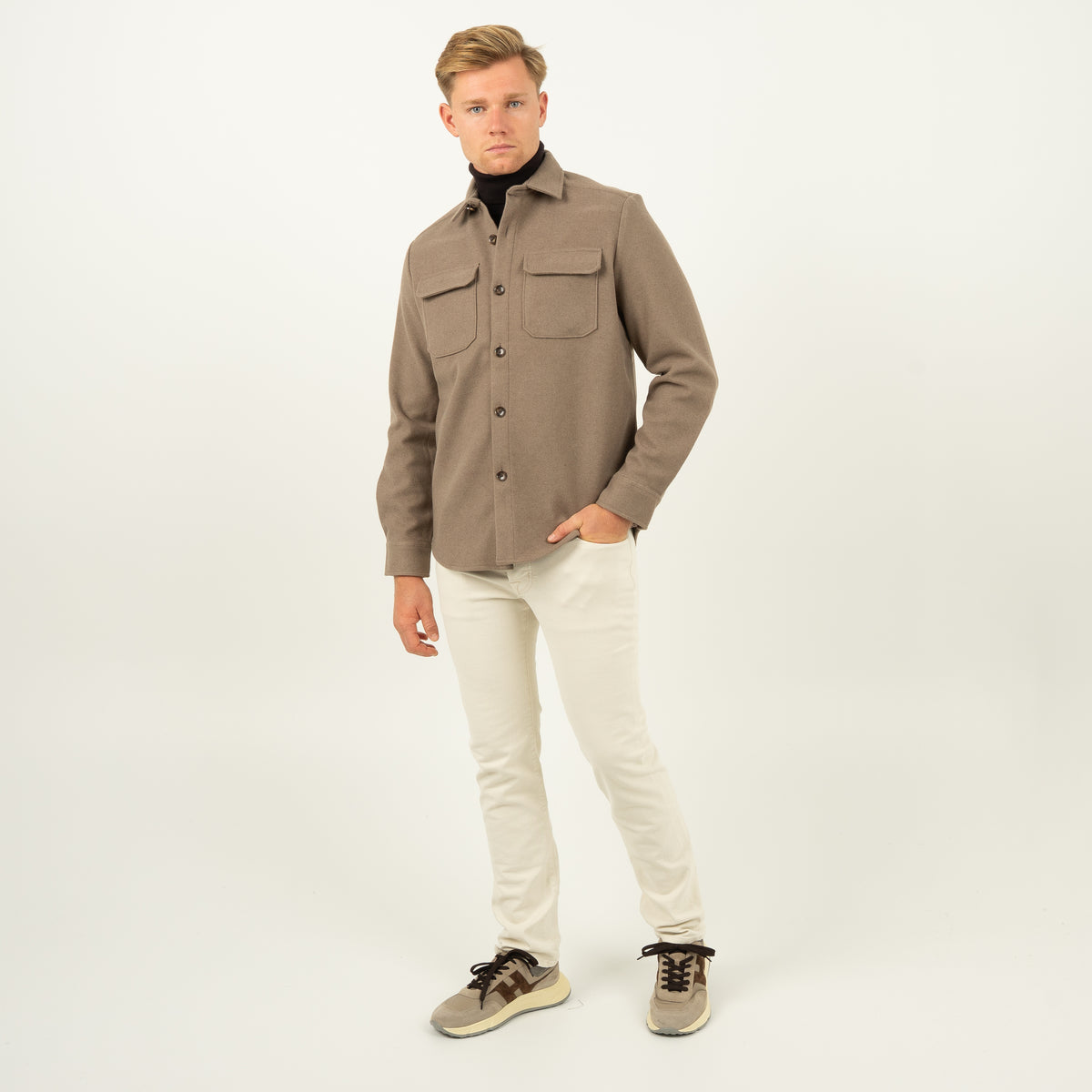 SEVEN DIALS Overshirt Taupe | Kunming