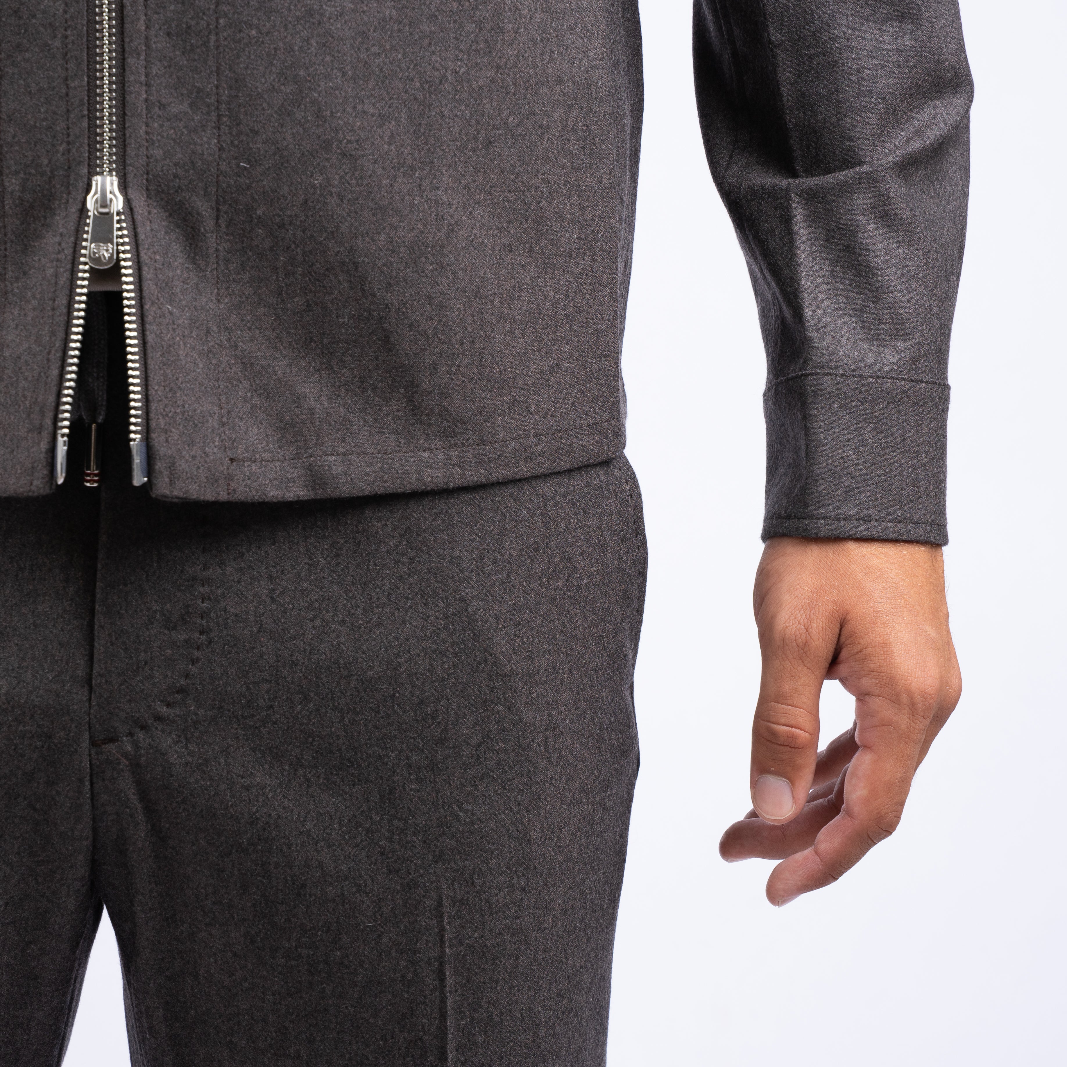 Marco Pescarolo Overshirt Bruin | Urus Cashmere
