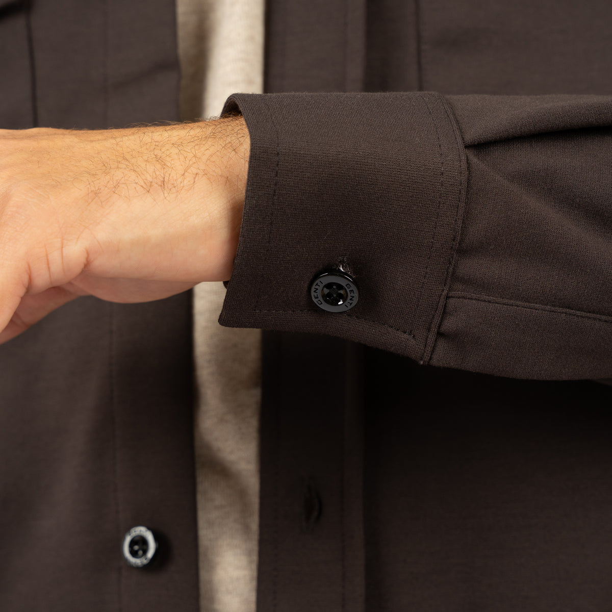 Genti Overshirt Bruin | Midtown Dynamic