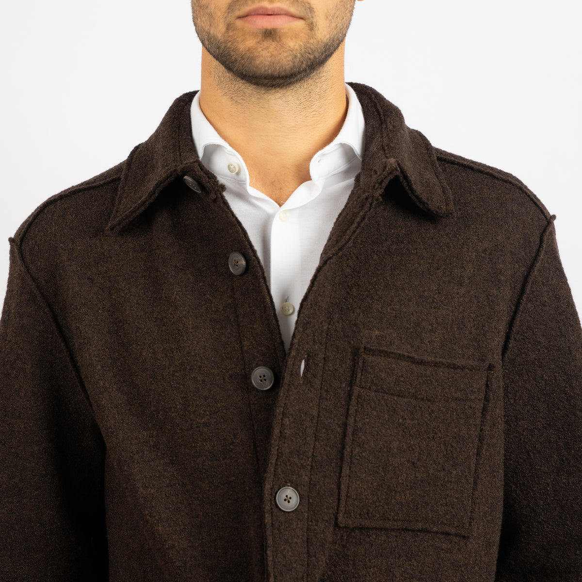 Xacus Overshirt Bruin | Boiled Wool
