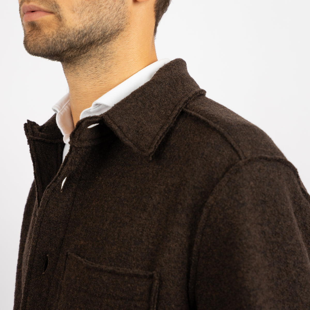 Xacus Overshirt Bruin | Boiled Wool