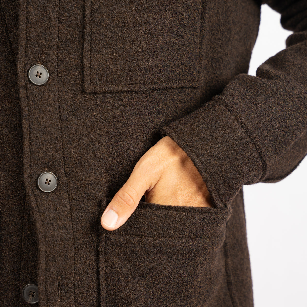 Xacus Overshirt Bruin | Boiled Wool