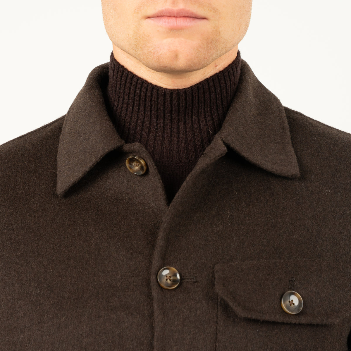 SEVEN DIALS Overshirt Donkerbruin | London