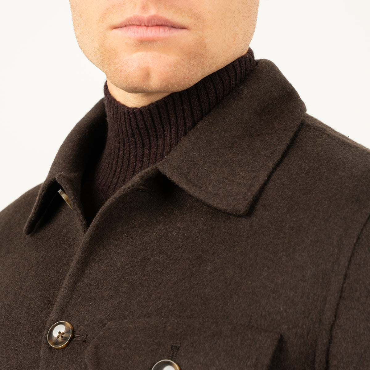 SEVEN DIALS Overshirt Donkerbruin | London