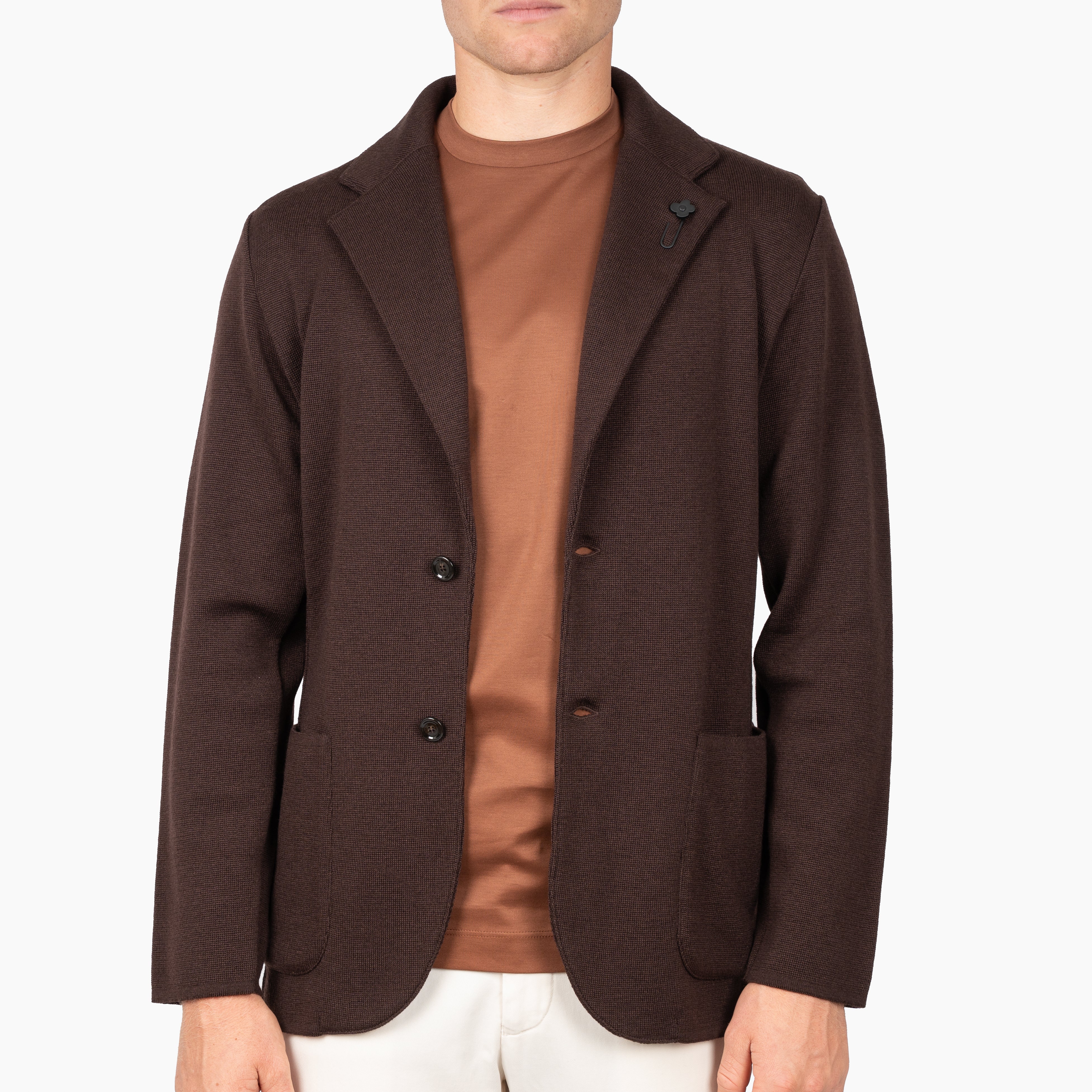 Lardini Gebreid Colbert Bruin