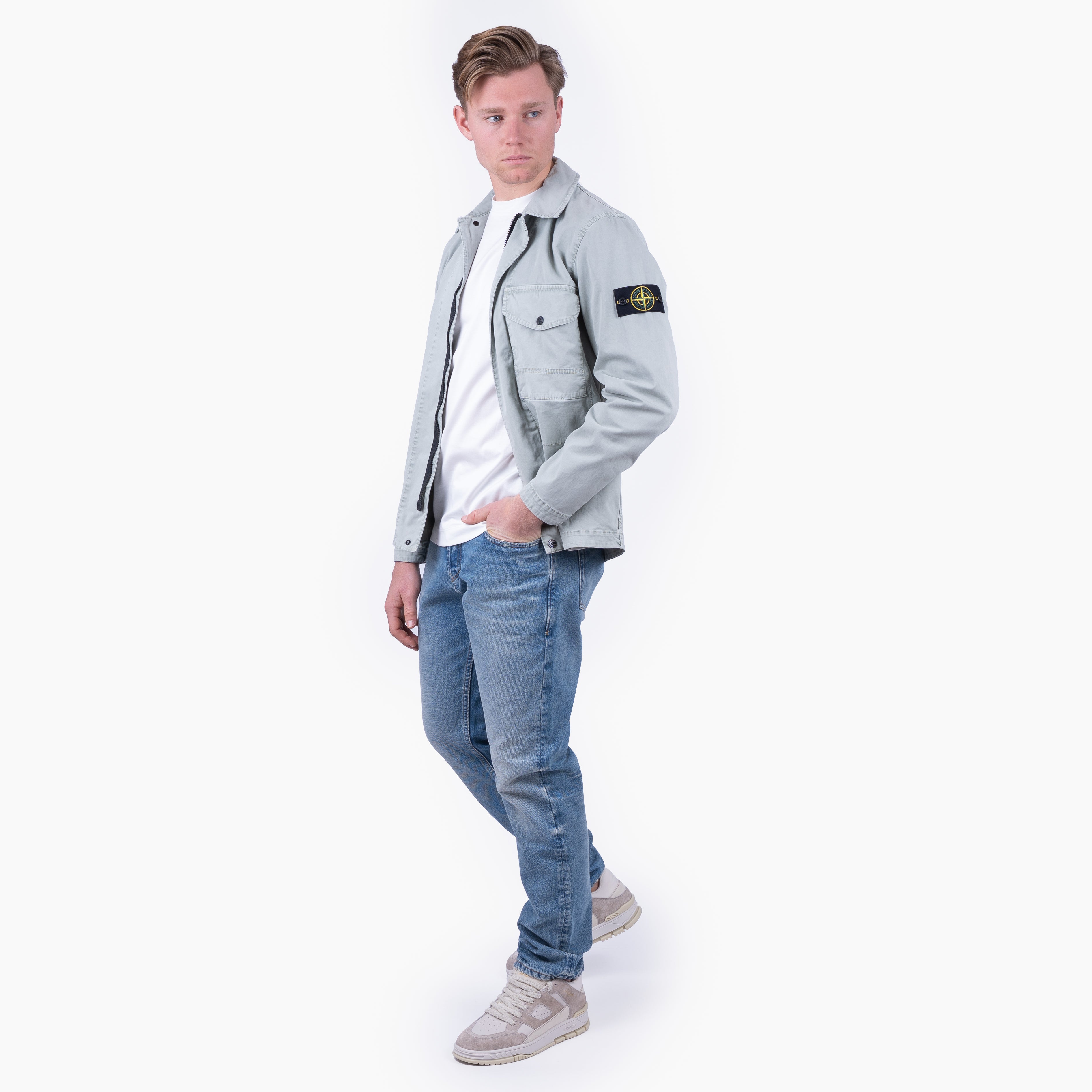 Stone Island Overshirt Mintgroen | 'OLD' Effect
