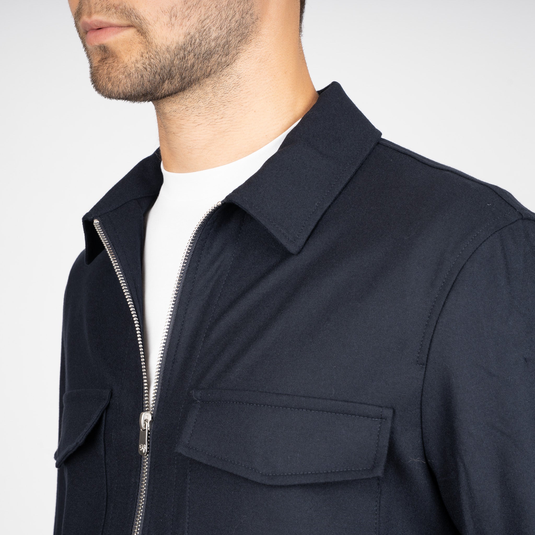Marco Pescarolo Overshirt Donkerblauw | Urus Cashmere