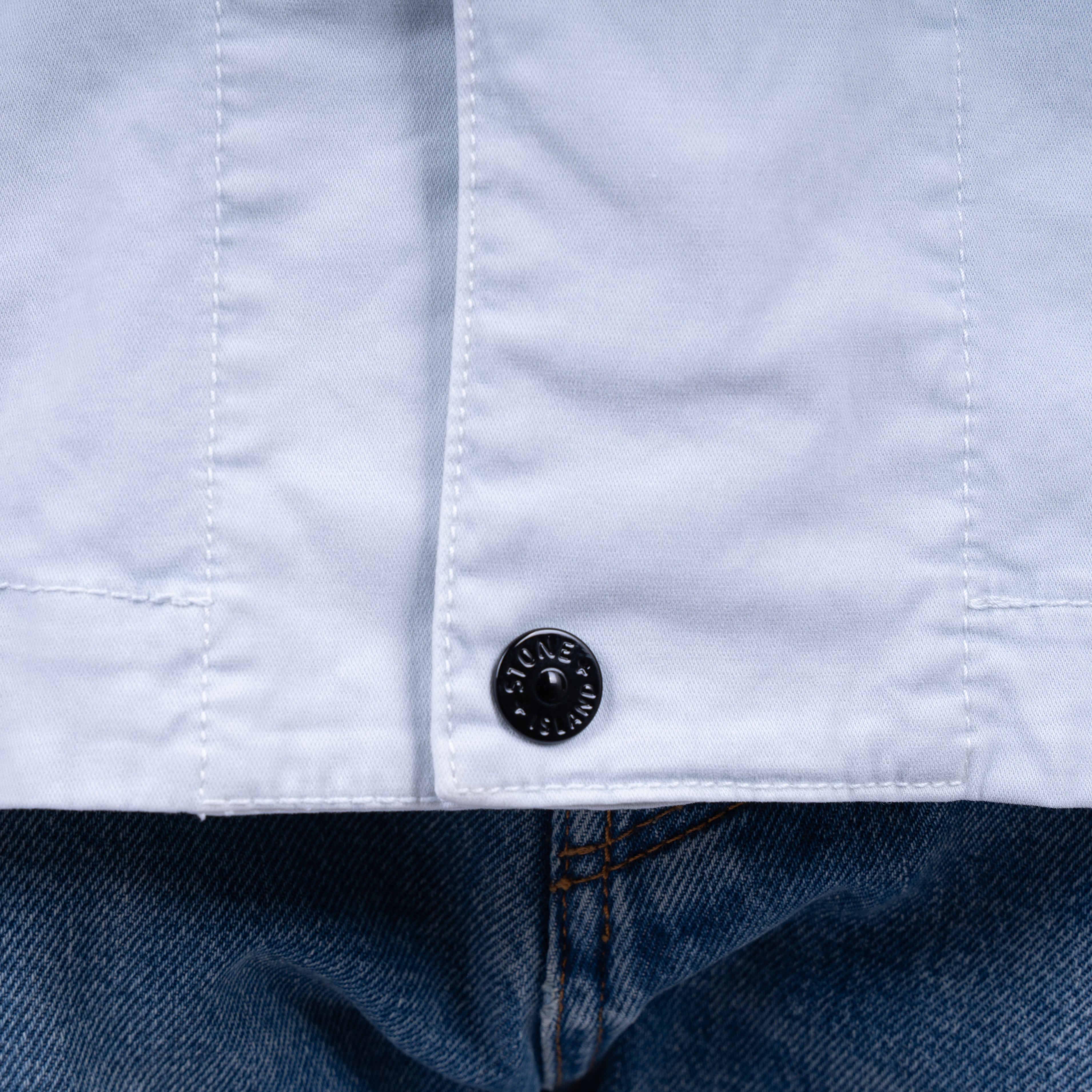 Stone Island Overshirt Lichtblauw | 'OLD' Effect