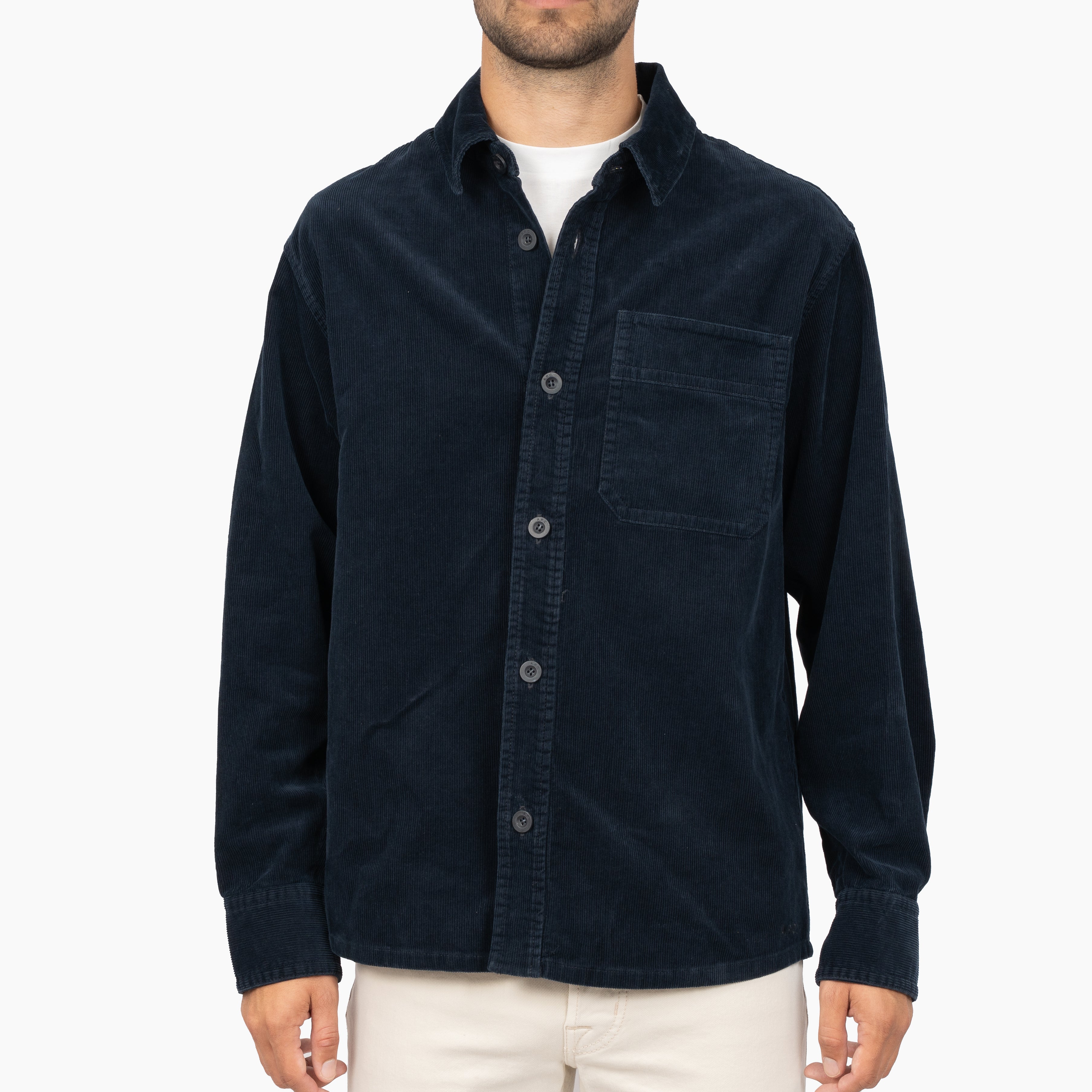 A.P.C. Overshirt Corduroy Blauw | Surchemise