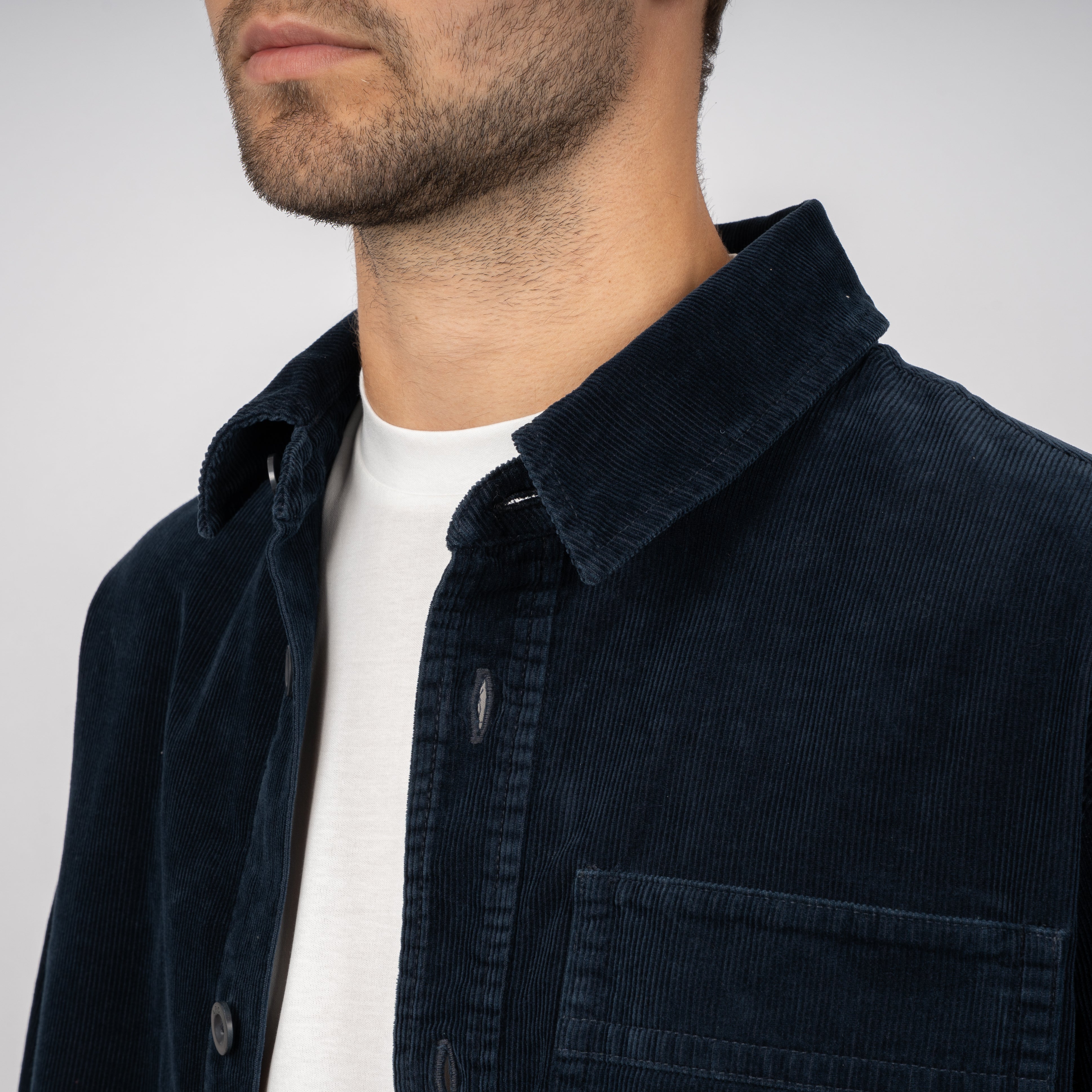 A.P.C. Overshirt Corduroy Blauw | Surchemise