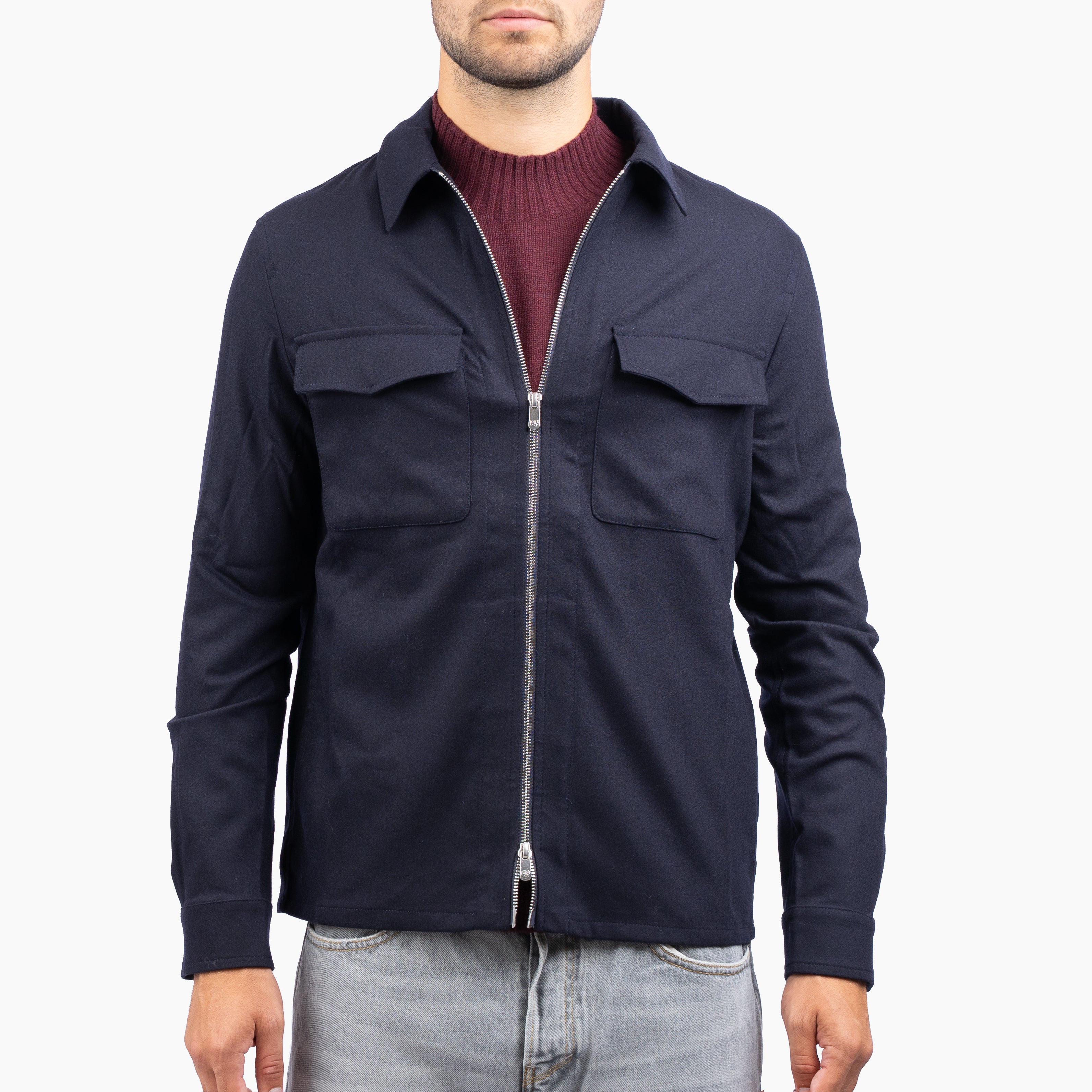 Marco Pescarolo Overshirt Blauw | Urus
