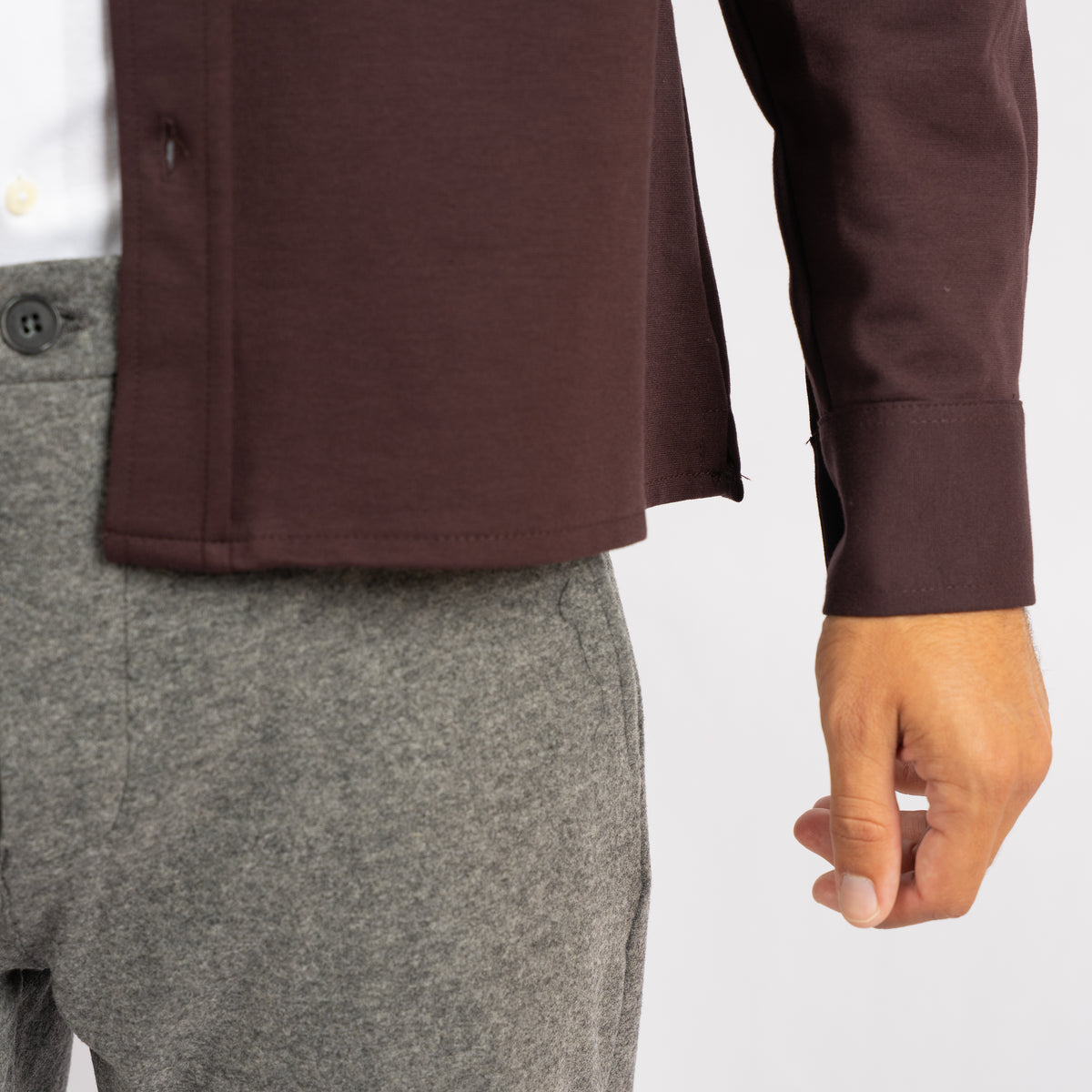 Genti Overshirt Bordeaux Rood | Midtown Dynamic