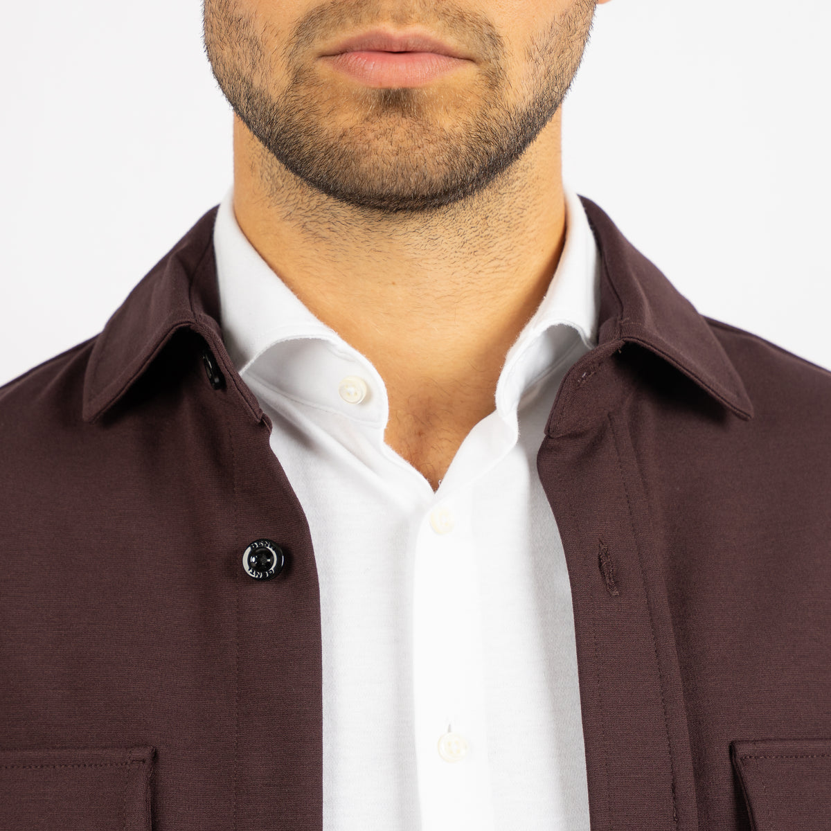 Genti Overshirt Bordeaux Rood | Midtown Dynamic