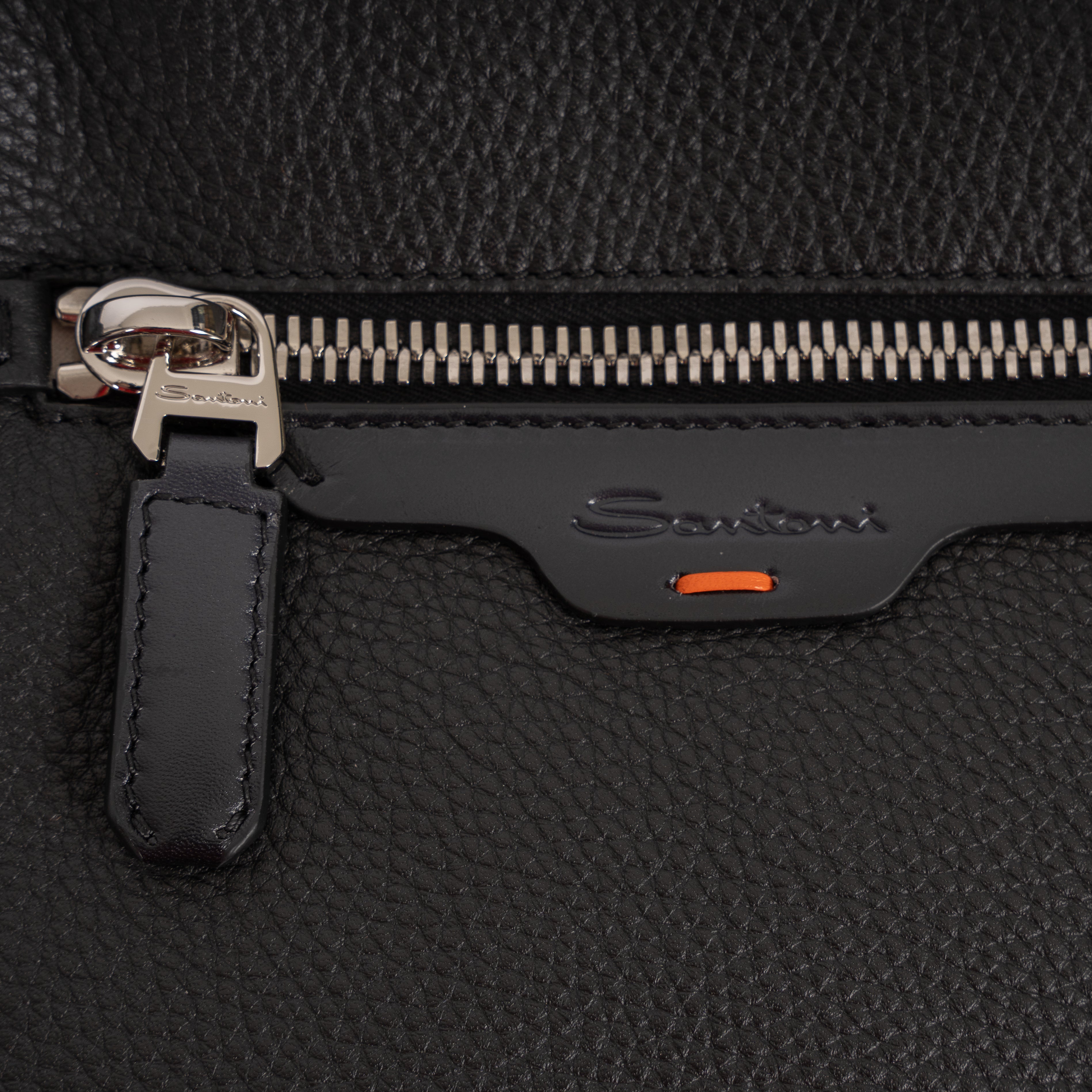 Santoni Heuptas Zwart | Tumbled Leather