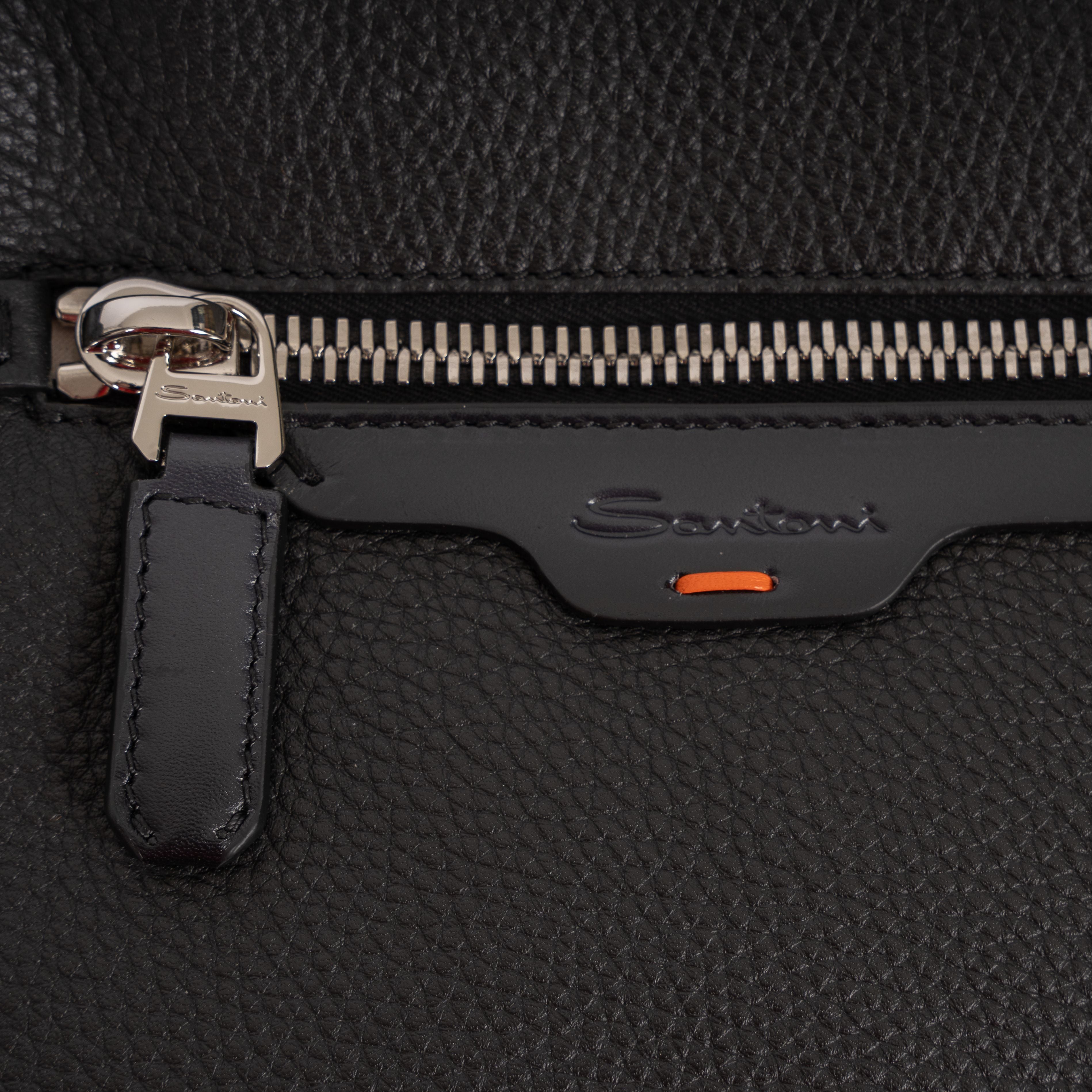 Santoni Heuptas Zwart | Tumbled Leather