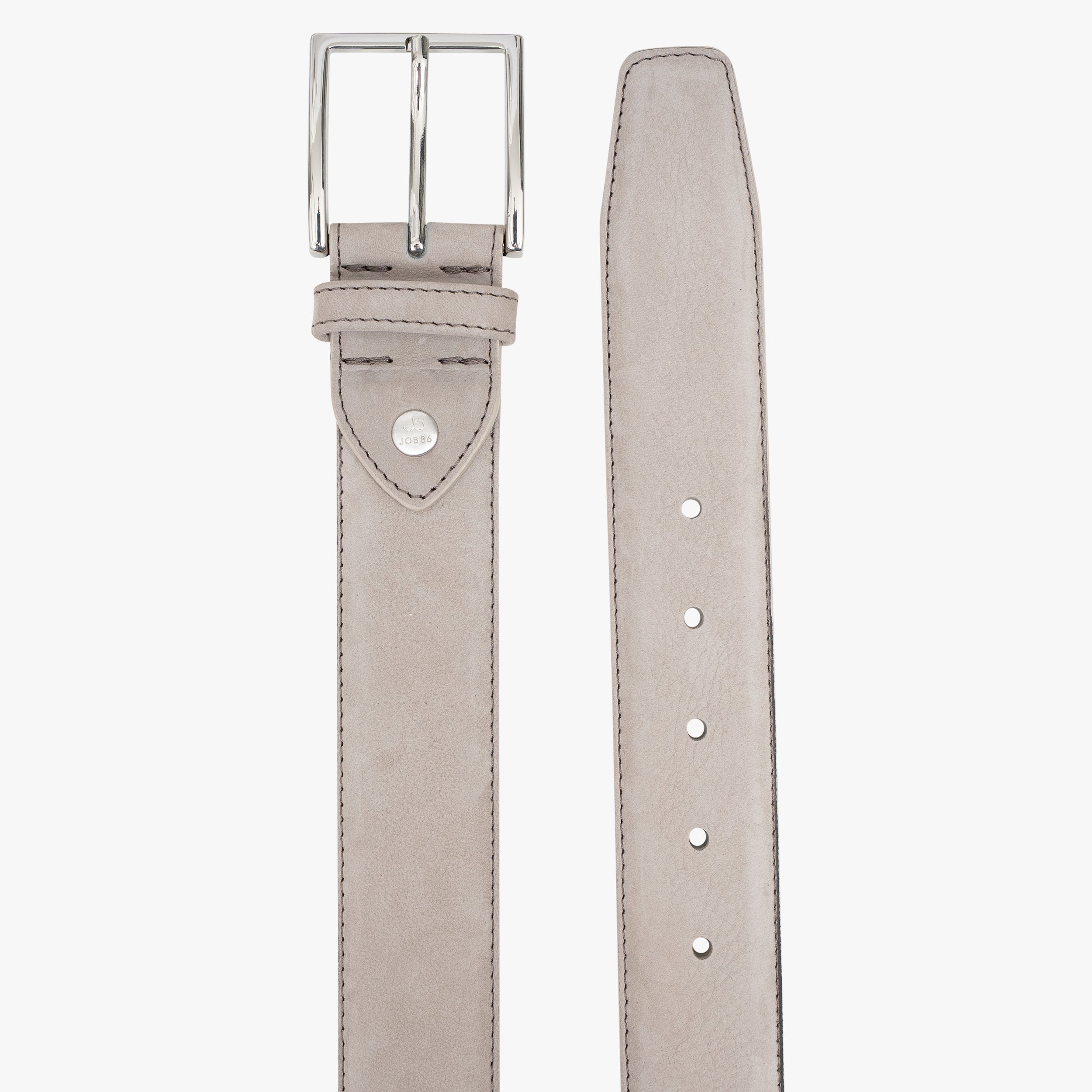 JOB86 Leren Riem Grijs/Taupe| Nubuck