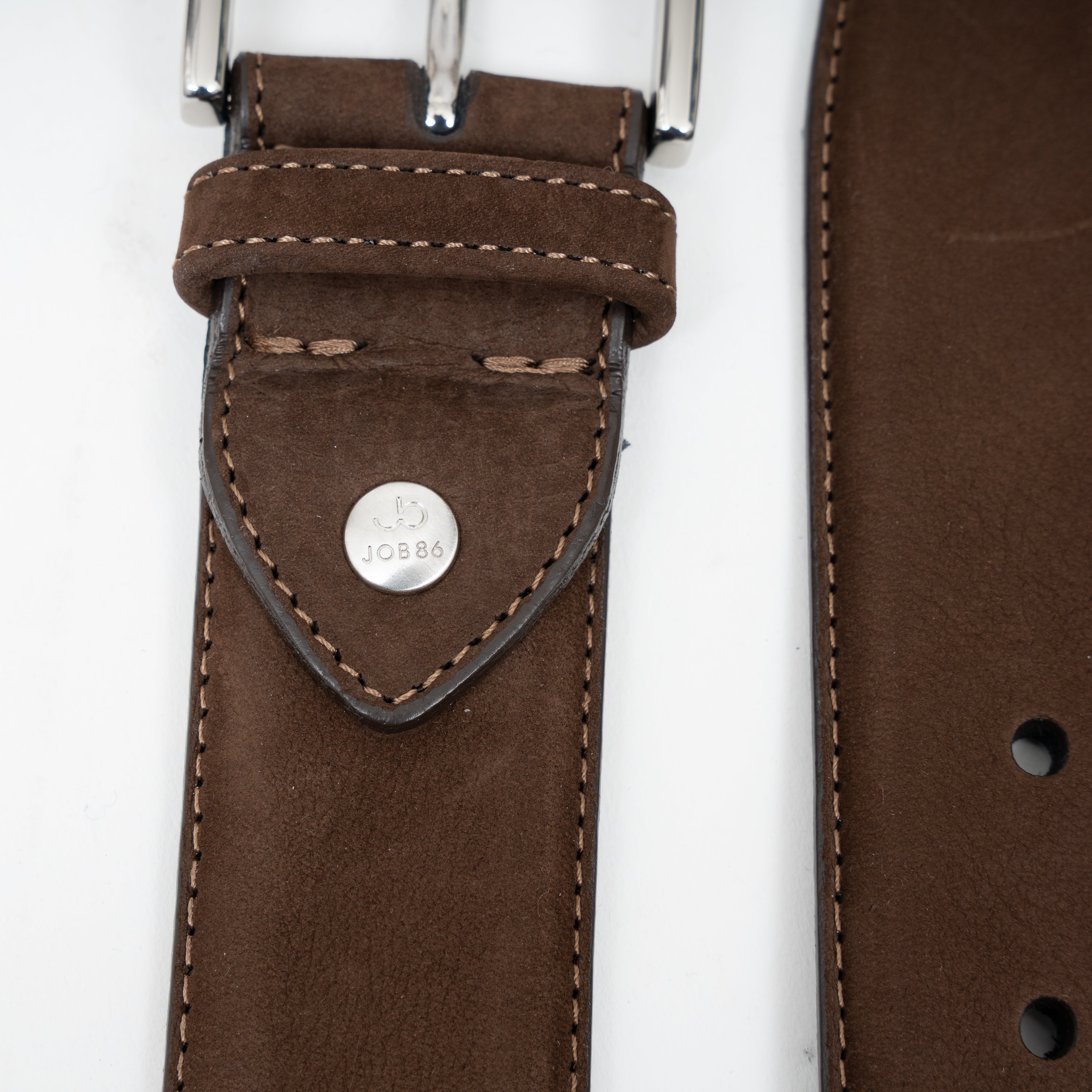 JOB86 Leren Riem Bruin | Nubuck