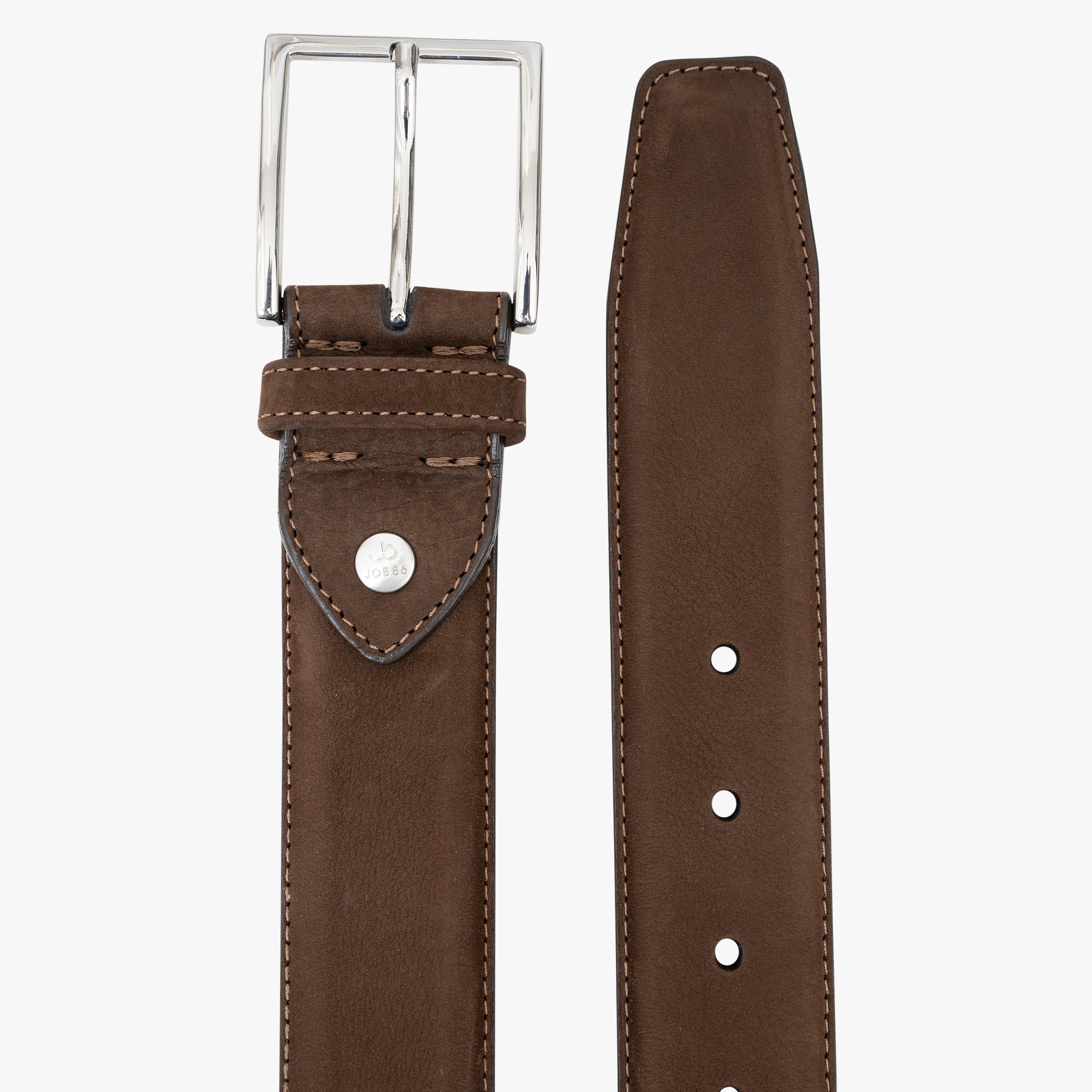 JOB86 Leren Riem Bruin | Nubuck