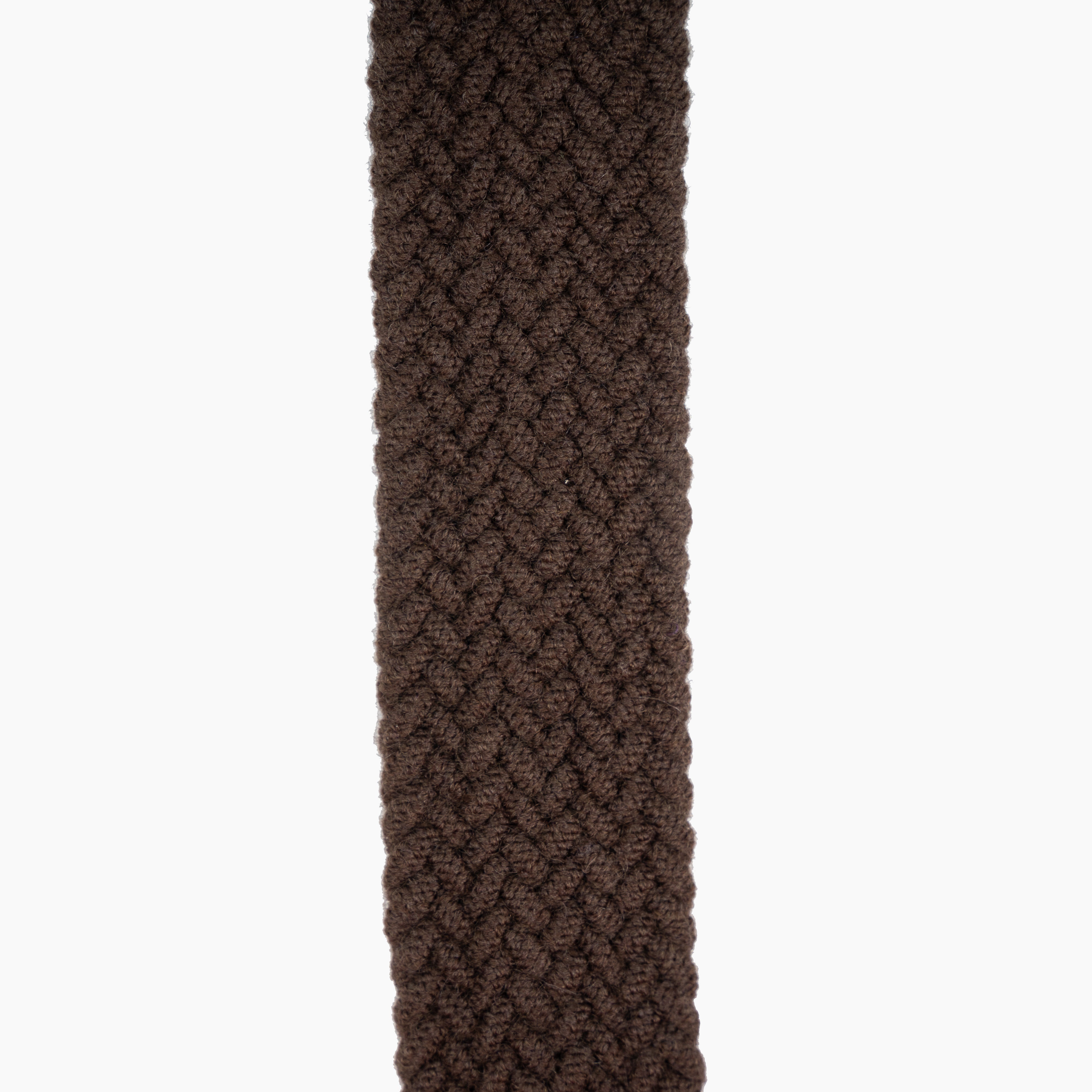 Athison Gevlochten Riem Bruin | Wool Elastic Belt