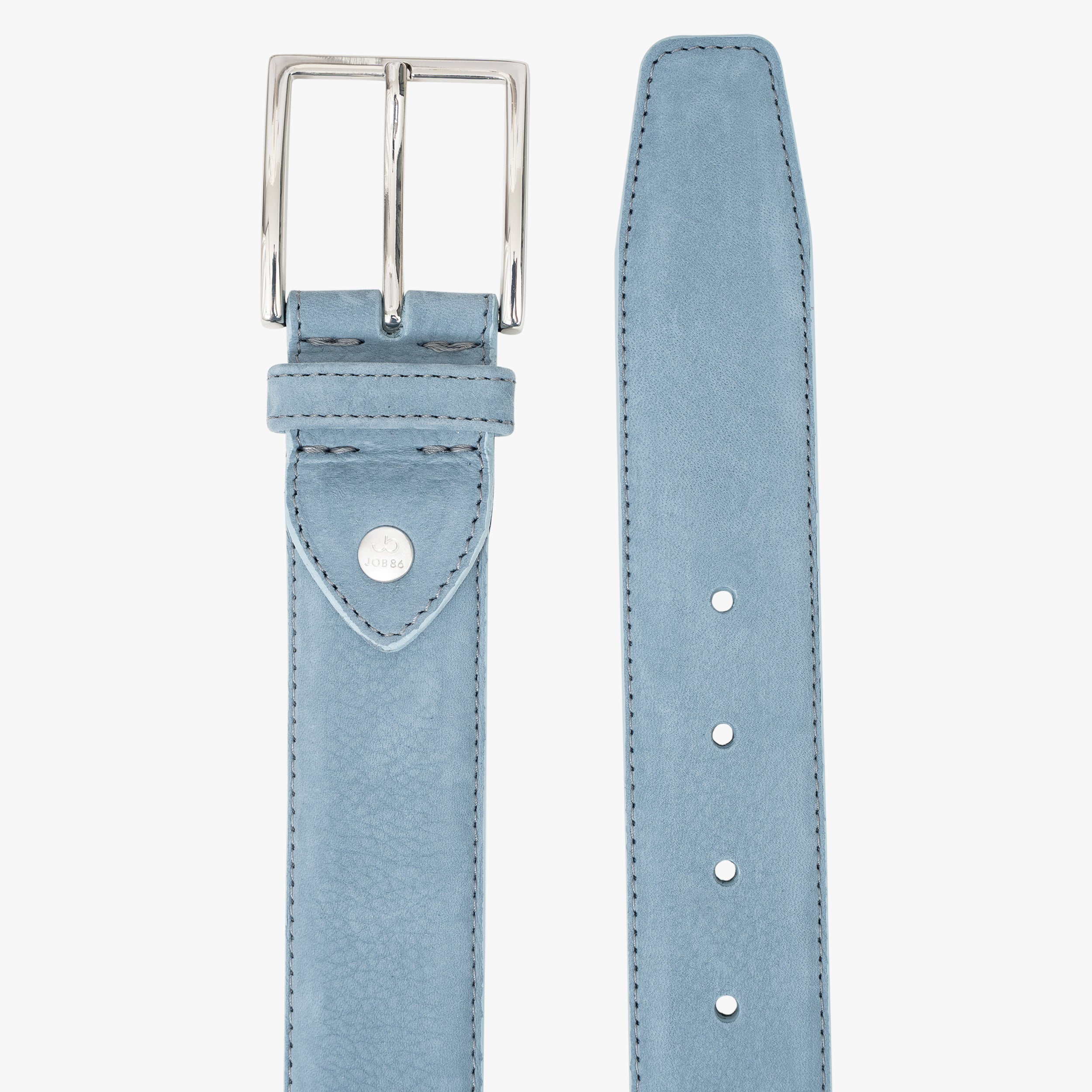JOB86 Leren Riem Lichtblauw | Nubuck