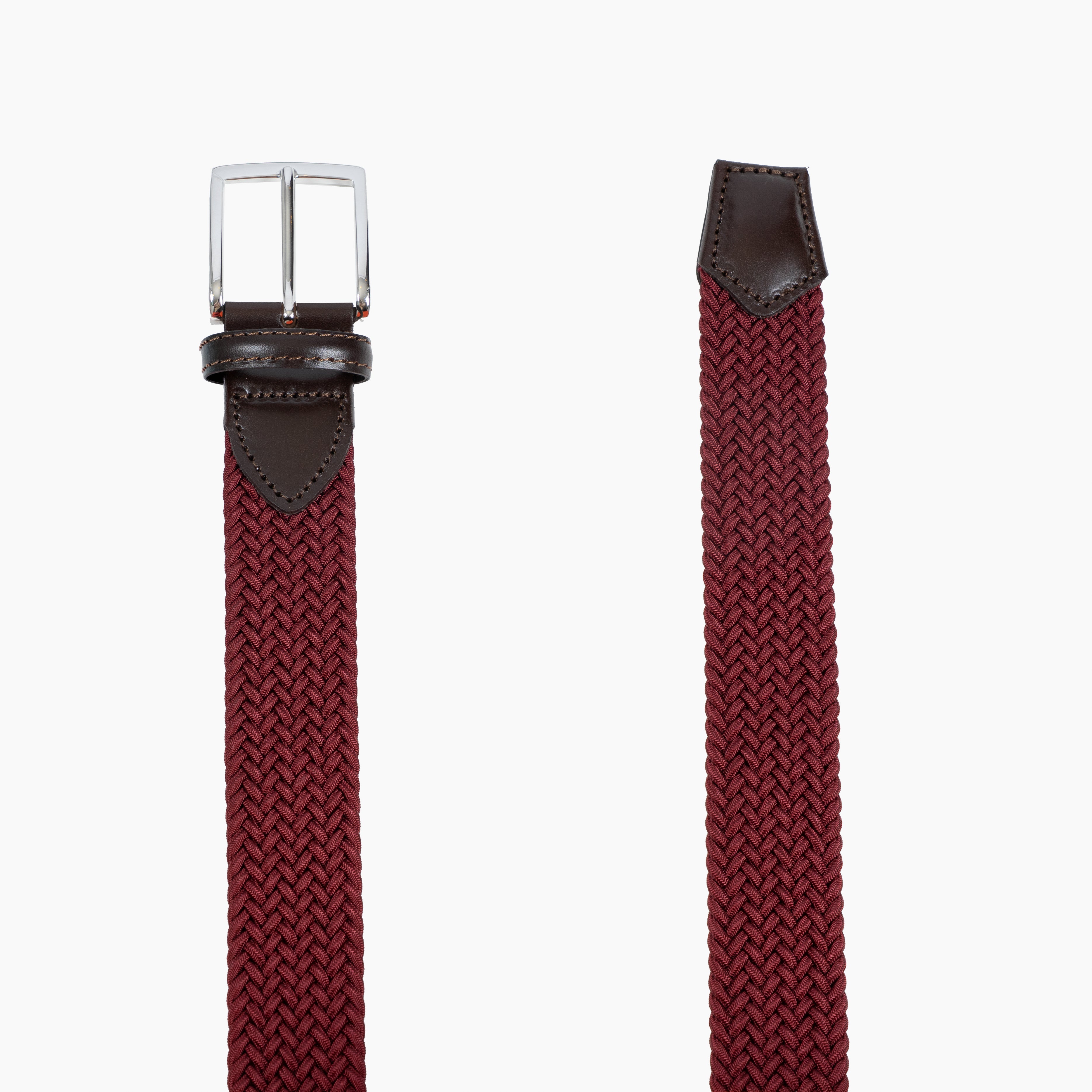 Athison Gevlochten Riem Rood | Rayon Stretch