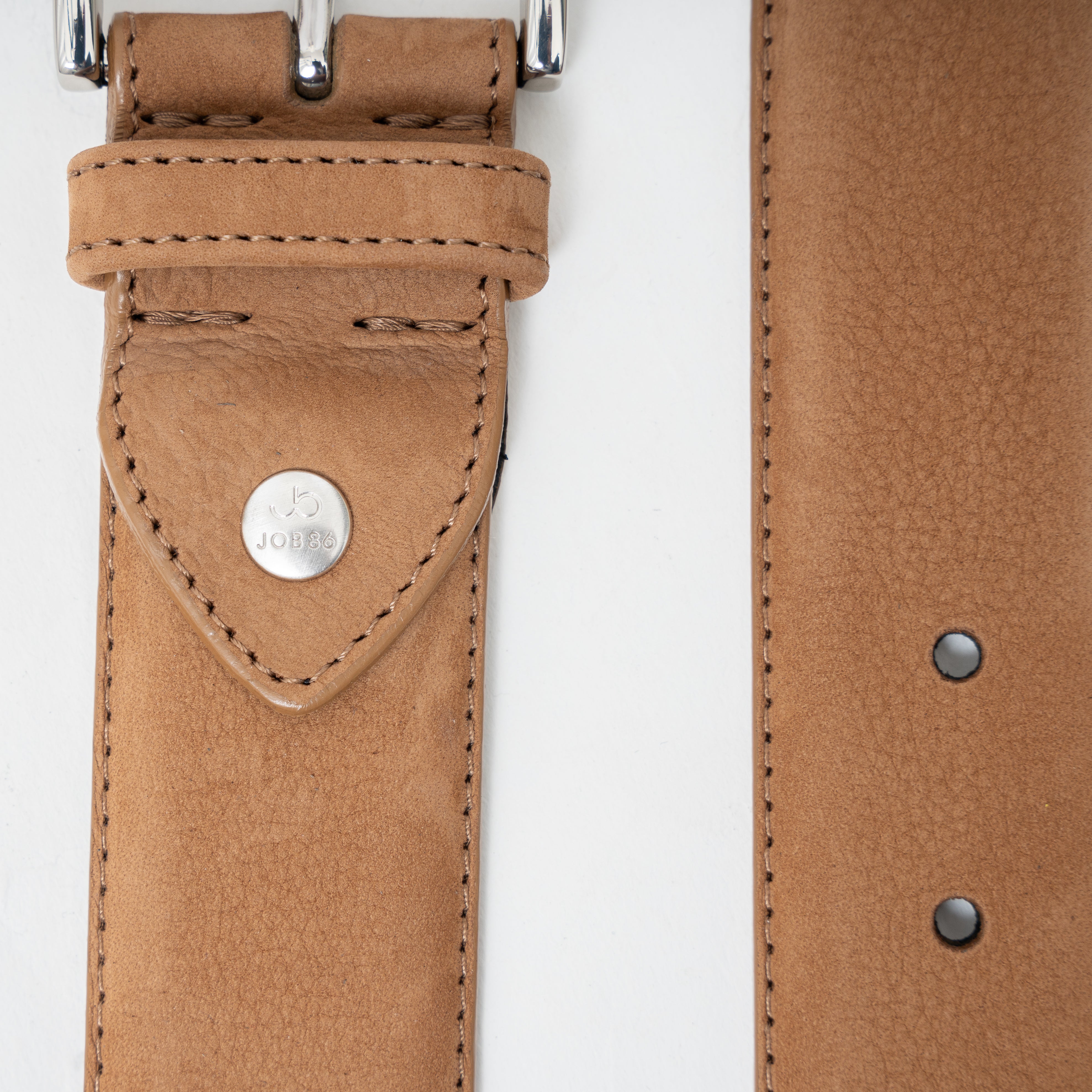 JOB86 Leren Riem Cognac | Nubuck