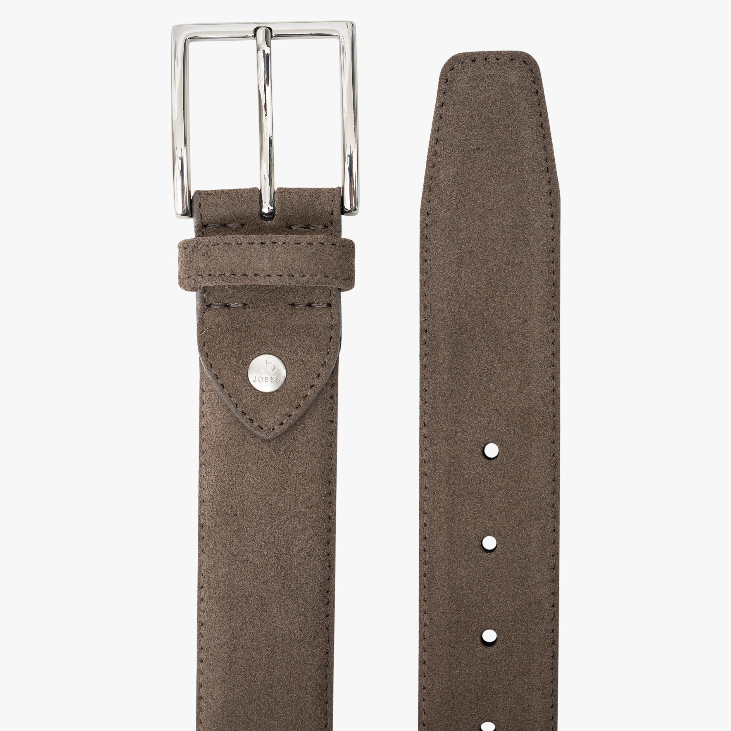 JOB86 Leren Riem Taupe | Suède