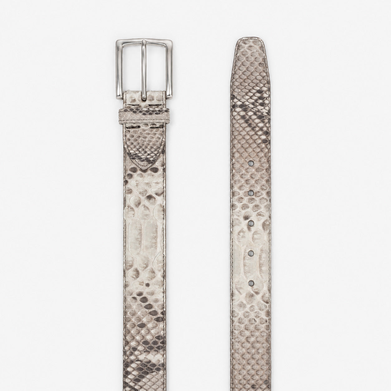 JOB86 Slangenleer Riem Off-White | Python