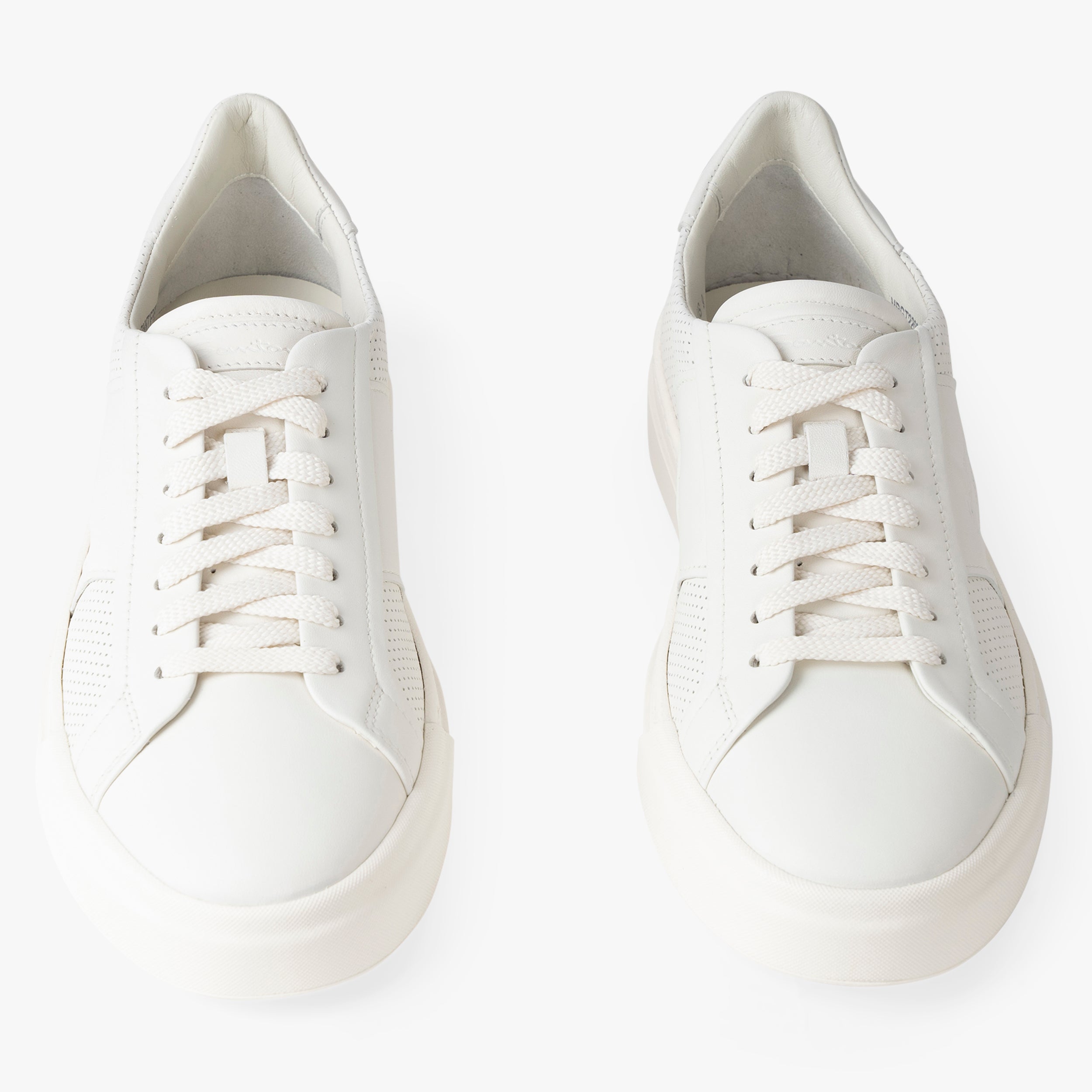Santoni Sneaker Wit | Double Buckle Perforated