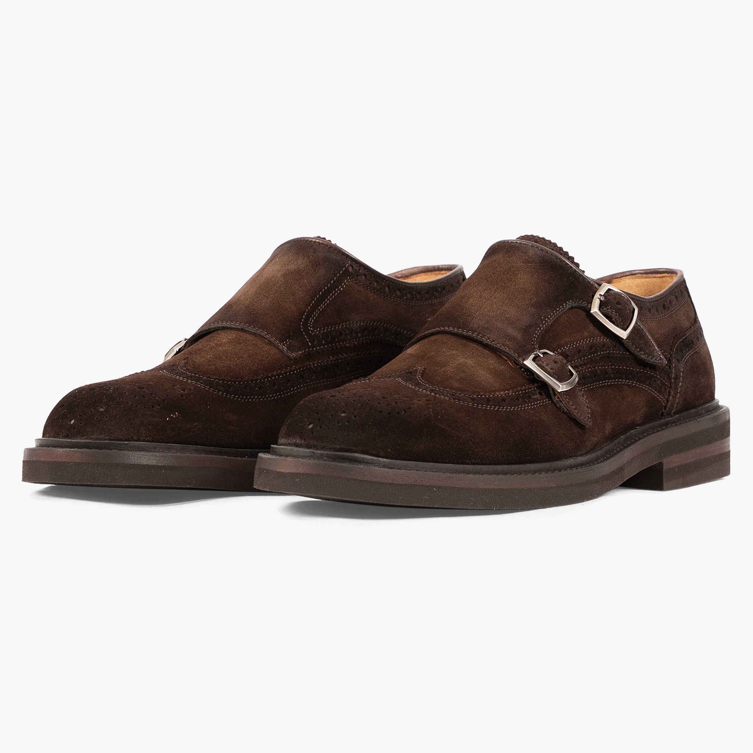 Magnanni Dubbele Gespschoen Bruin | Brogue