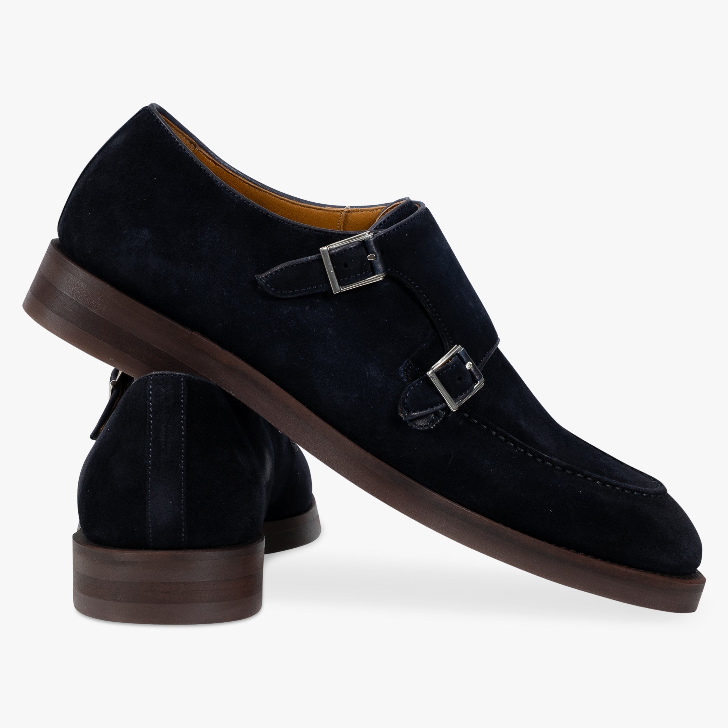 Magnanni Dubbele Gespschoen Blauw Suède