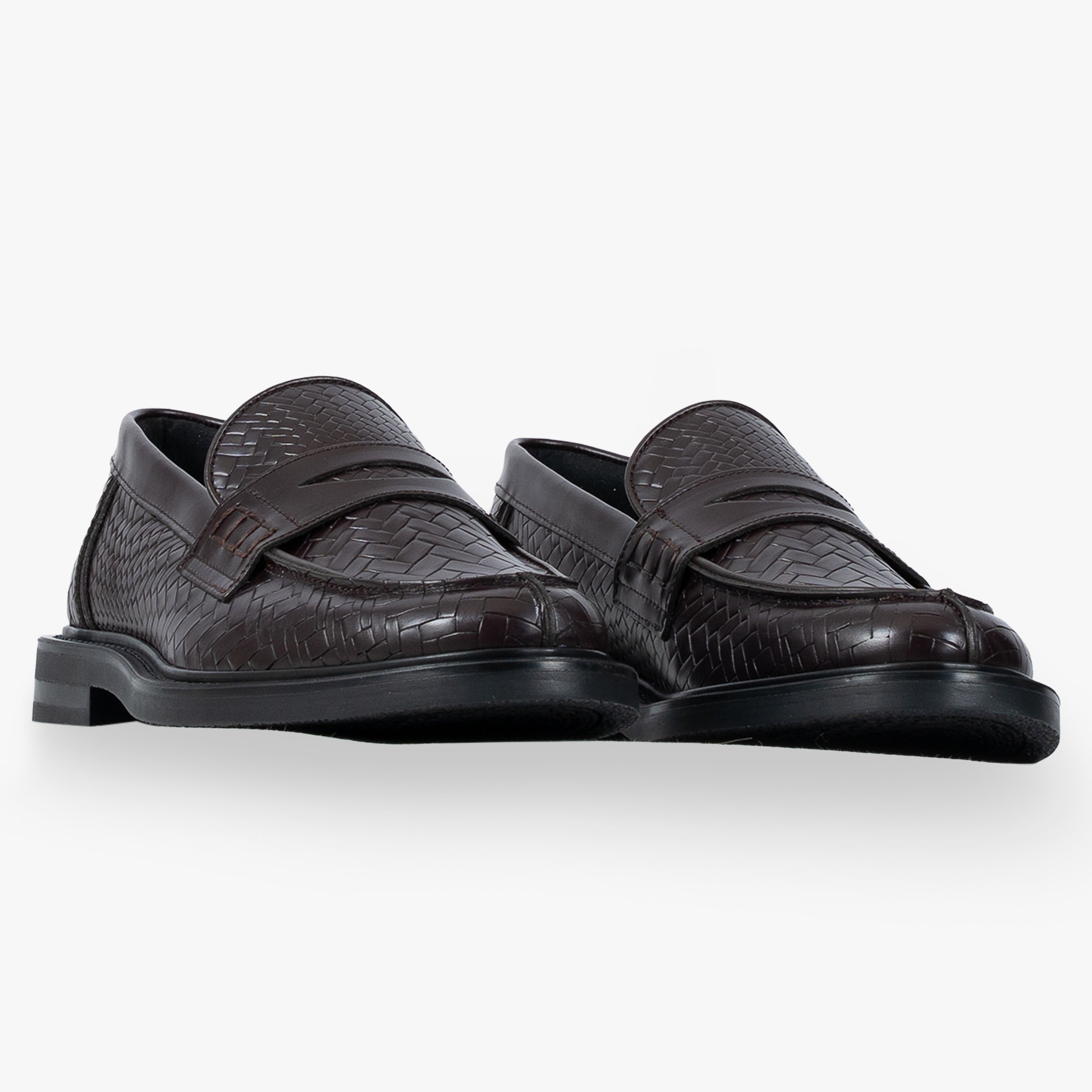 Filling Pieces Gevlochten Loafers Bruin | Woven Twist
