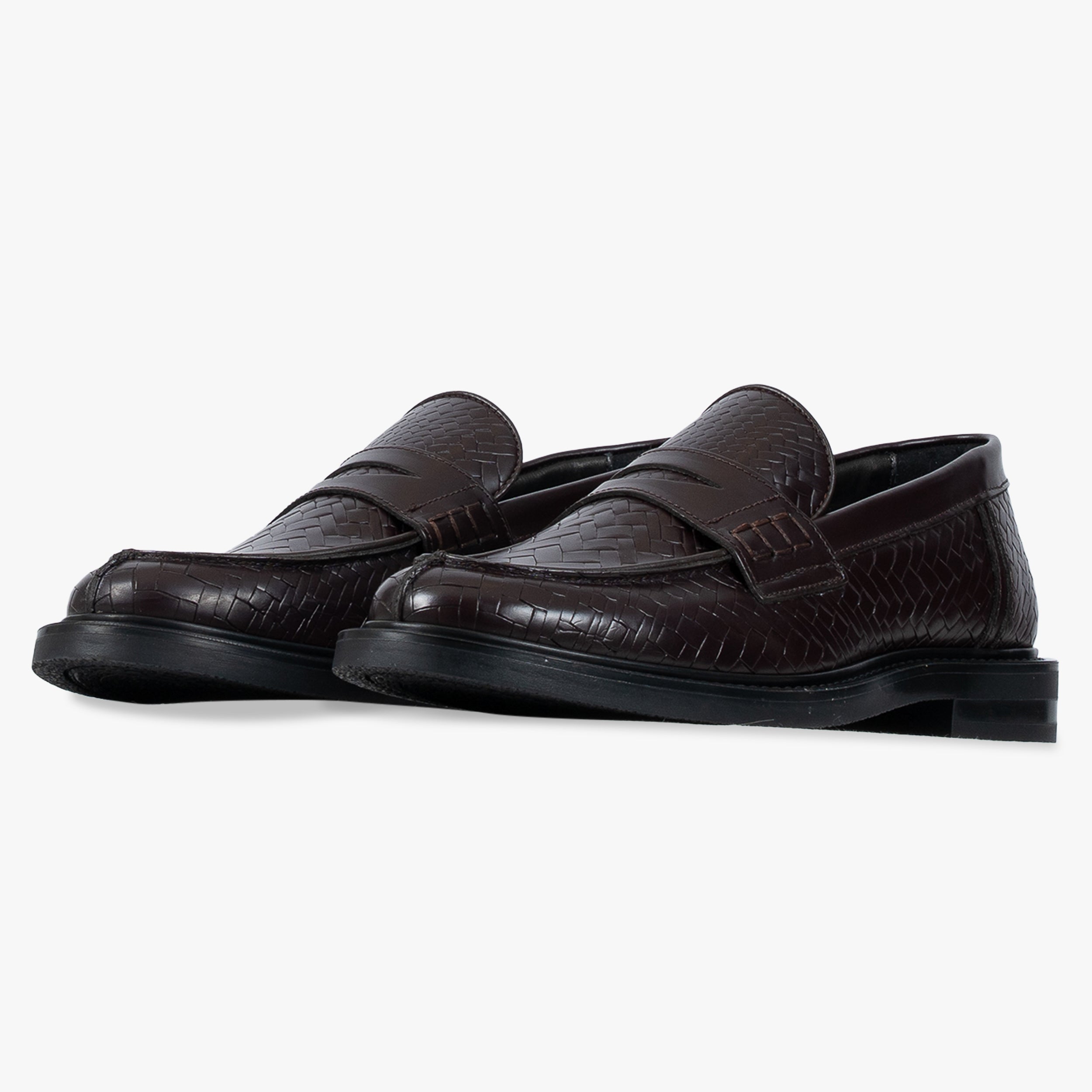 Filling Pieces Gevlochten Loafers Bruin | Woven Twist