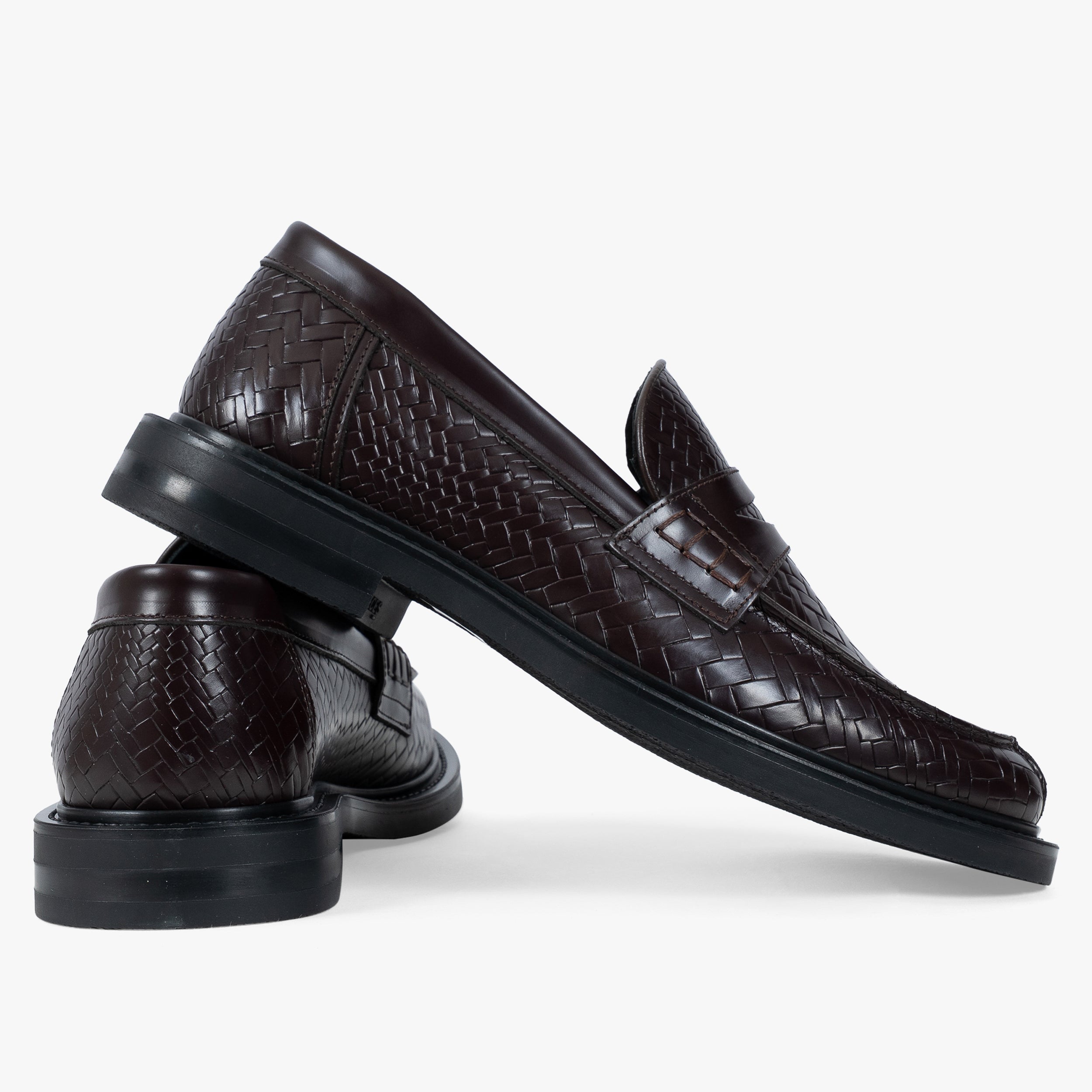 Filling Pieces Gevlochten Loafers Bruin | Woven Twist