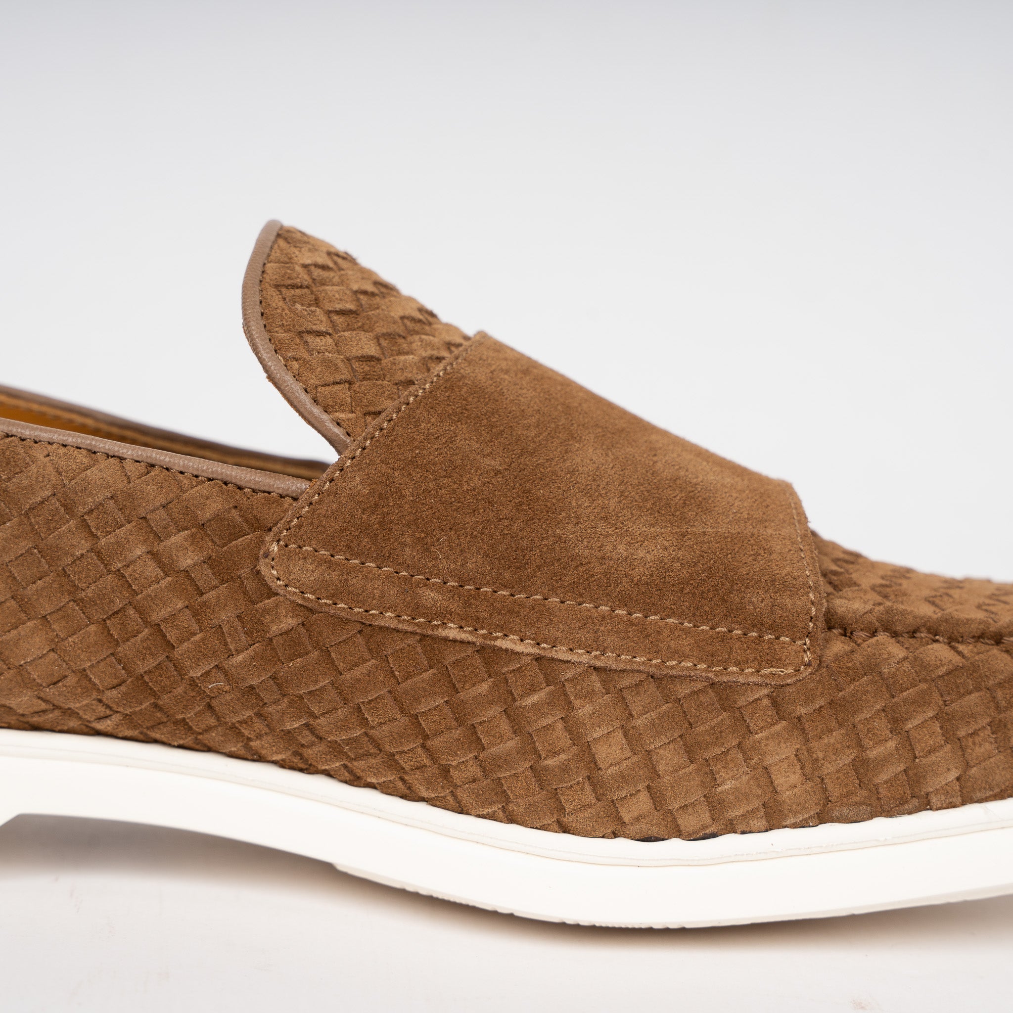 Calce Gevlochten Dubbele Gesp Loafer Camel | Cosimo
