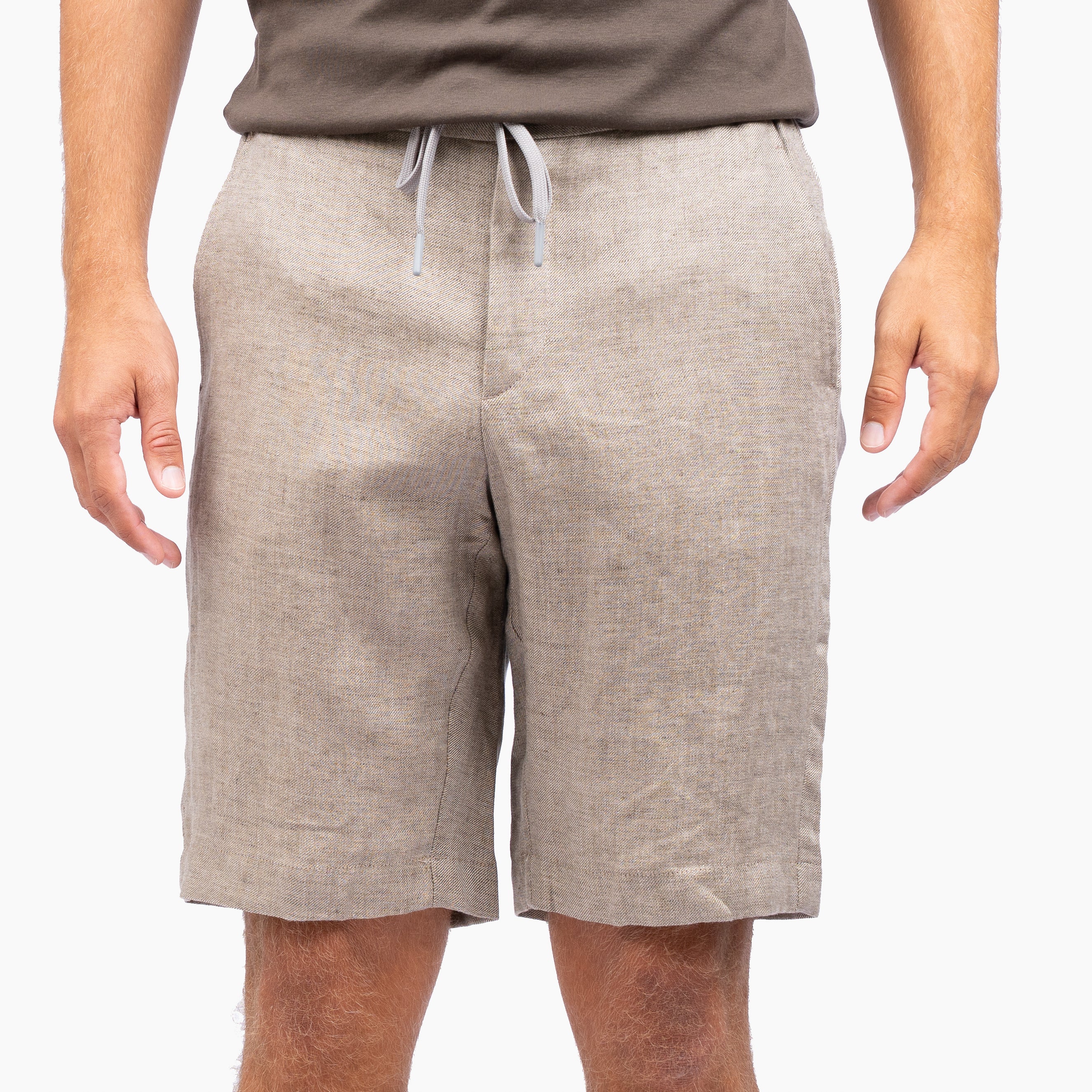 Berwich Linnen Korte Broek Beige | Short Spiaggia