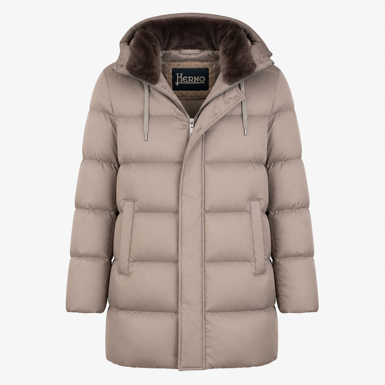 Herno Mantel Dons Beige | Polartech
