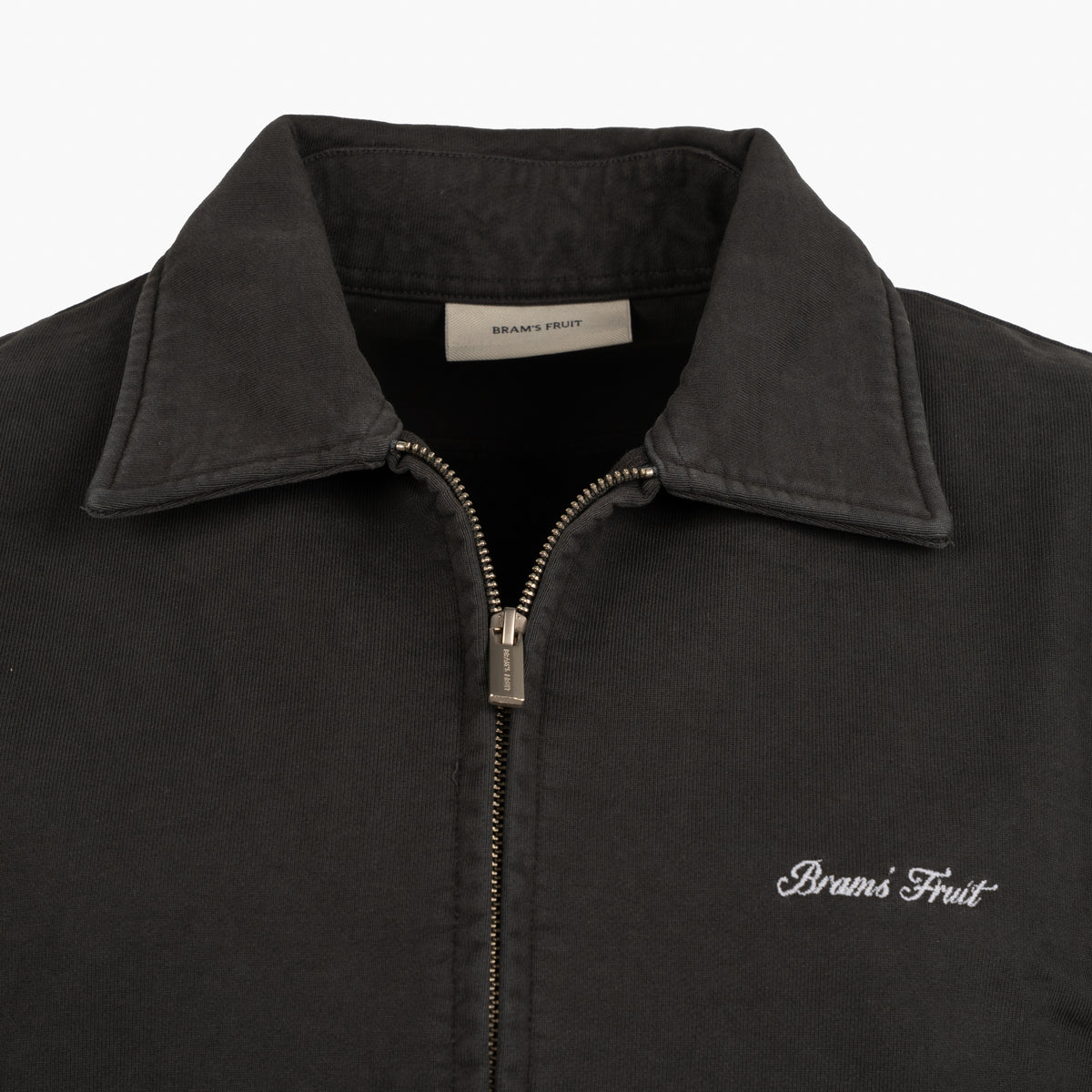 Bram's Fruit Sweatvest met Rits Zwart | Script Logo Full Zip