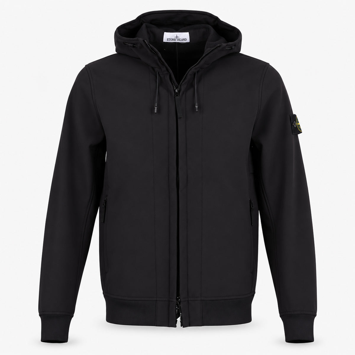 Stone Island Soft Shell Jack Zwart | SHELL-R_E.DYE® TECHNOLOGY