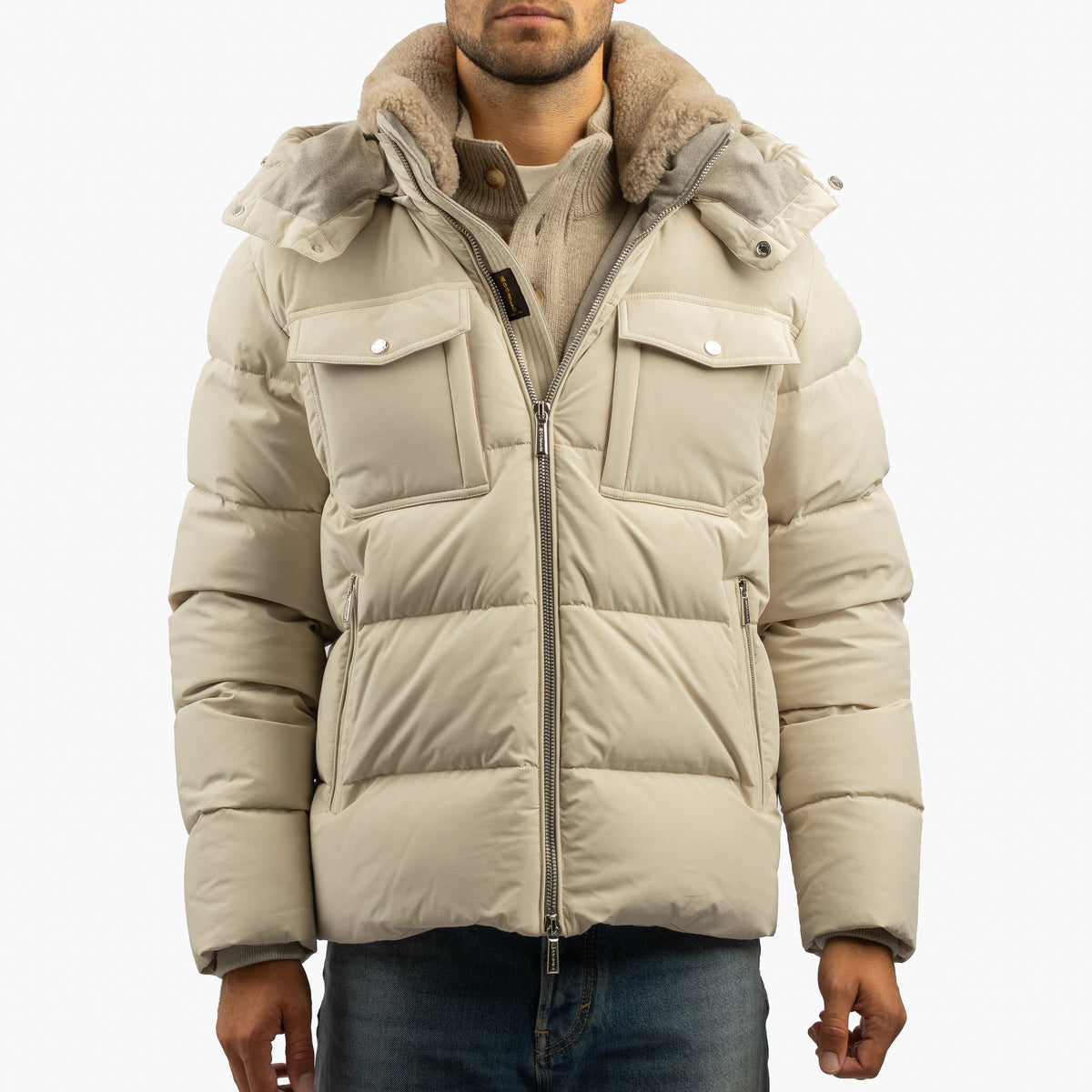 Moorer Donsjack Beige | Alarick-KN
