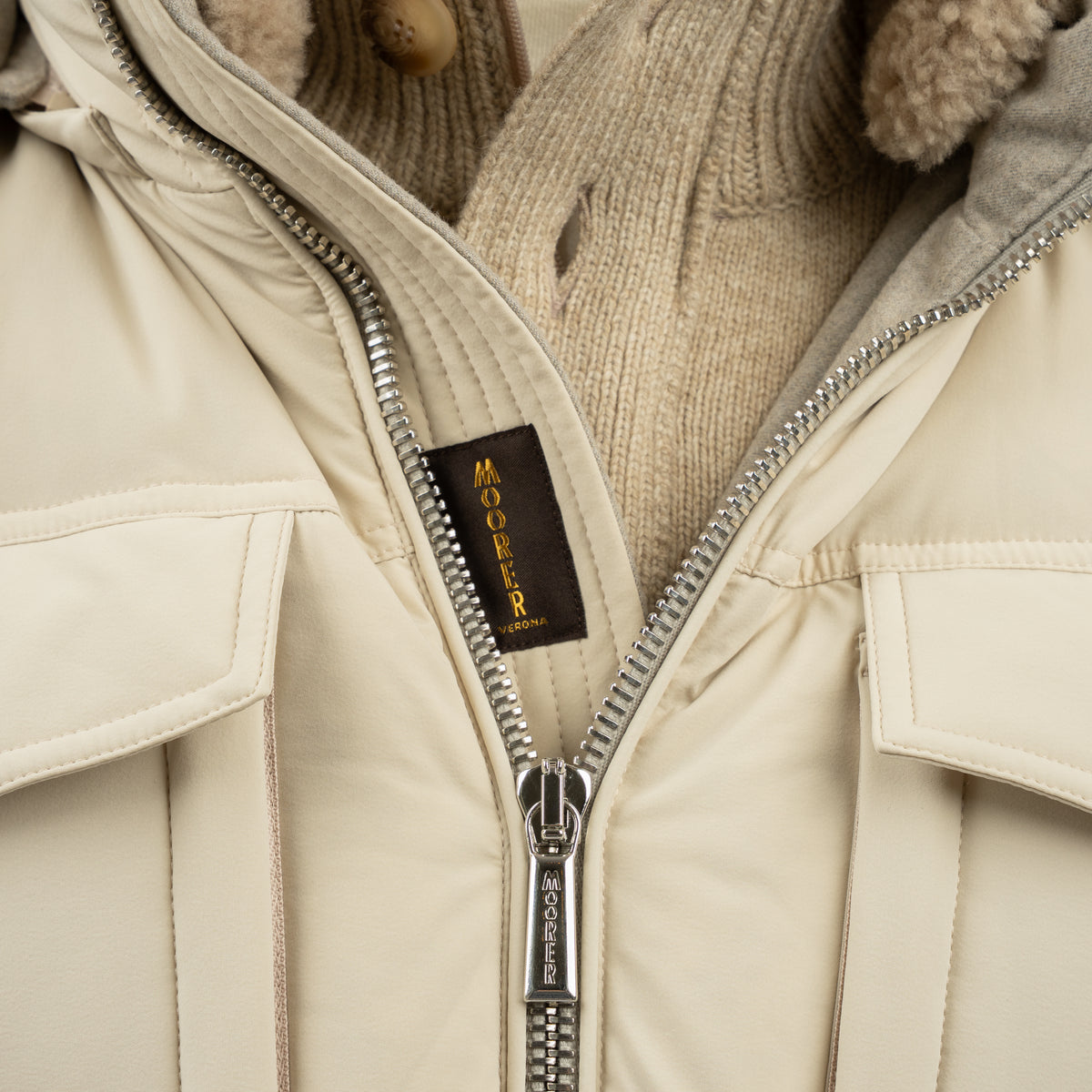 Moorer Donsjack Beige | Alarick-KN