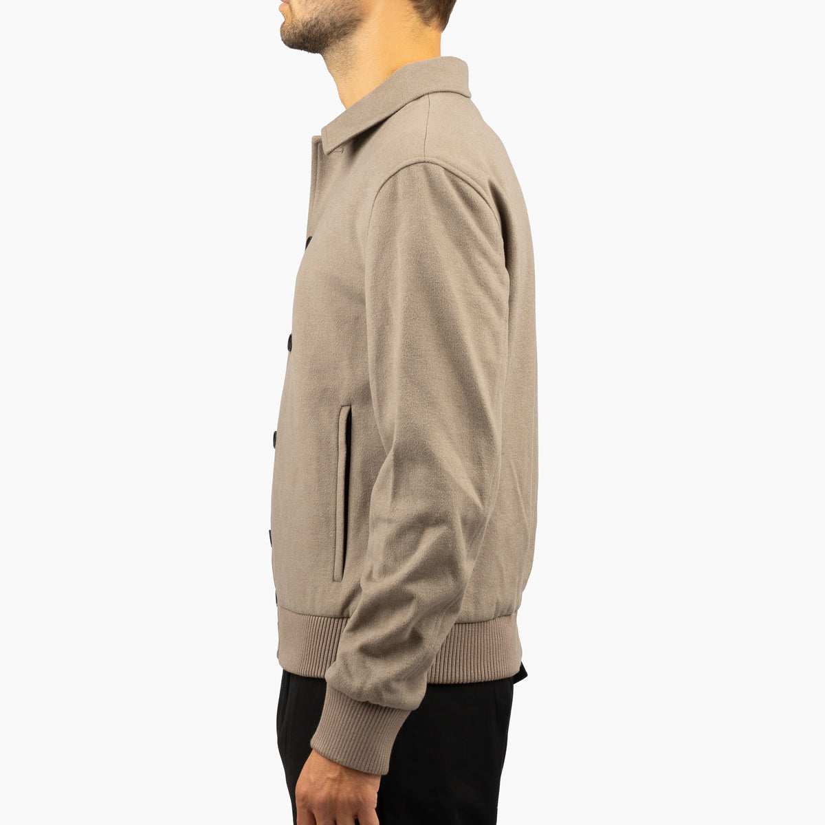 Genti Bomberjack Beige | Wool Blend
