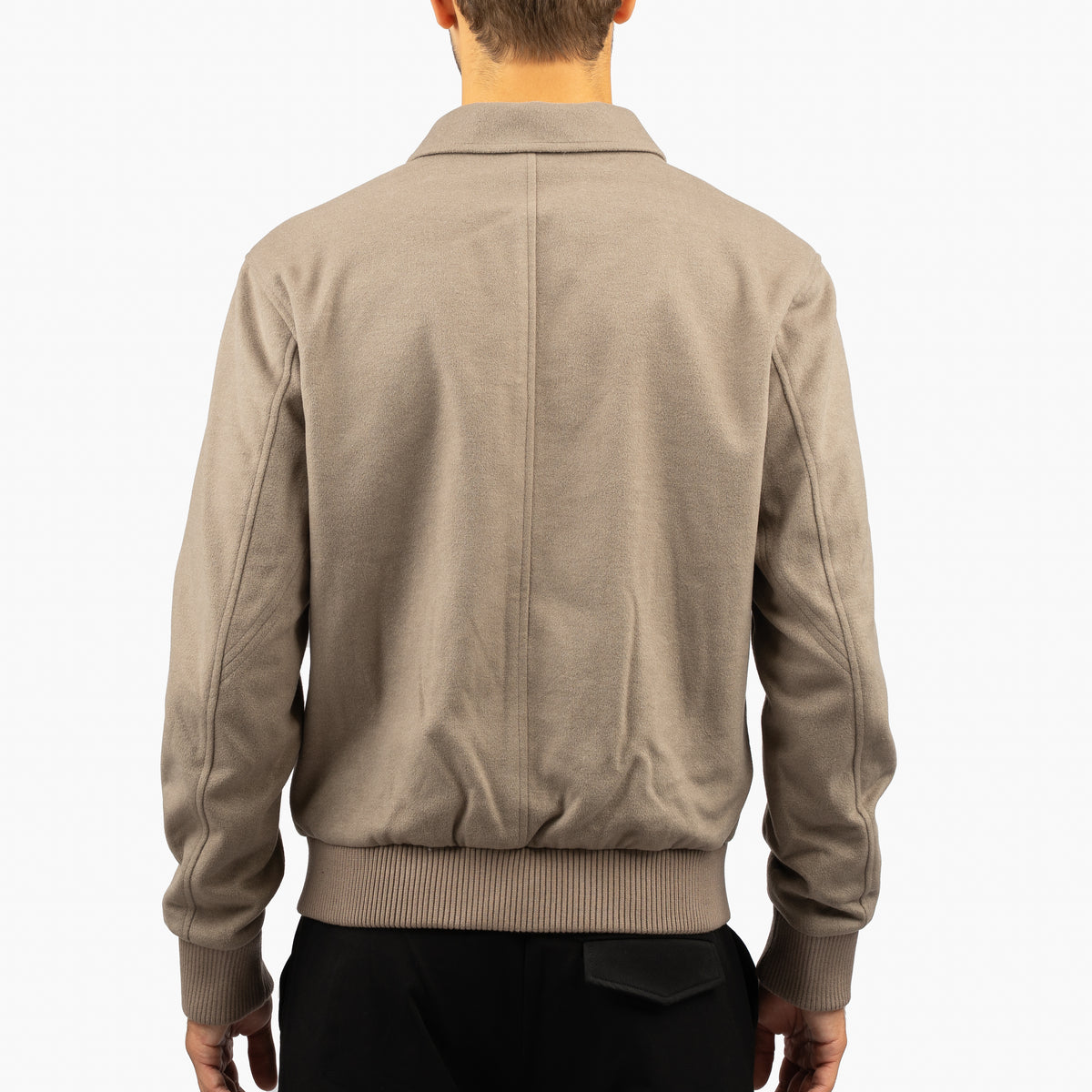 Genti Bomberjack Beige | Wool Blend